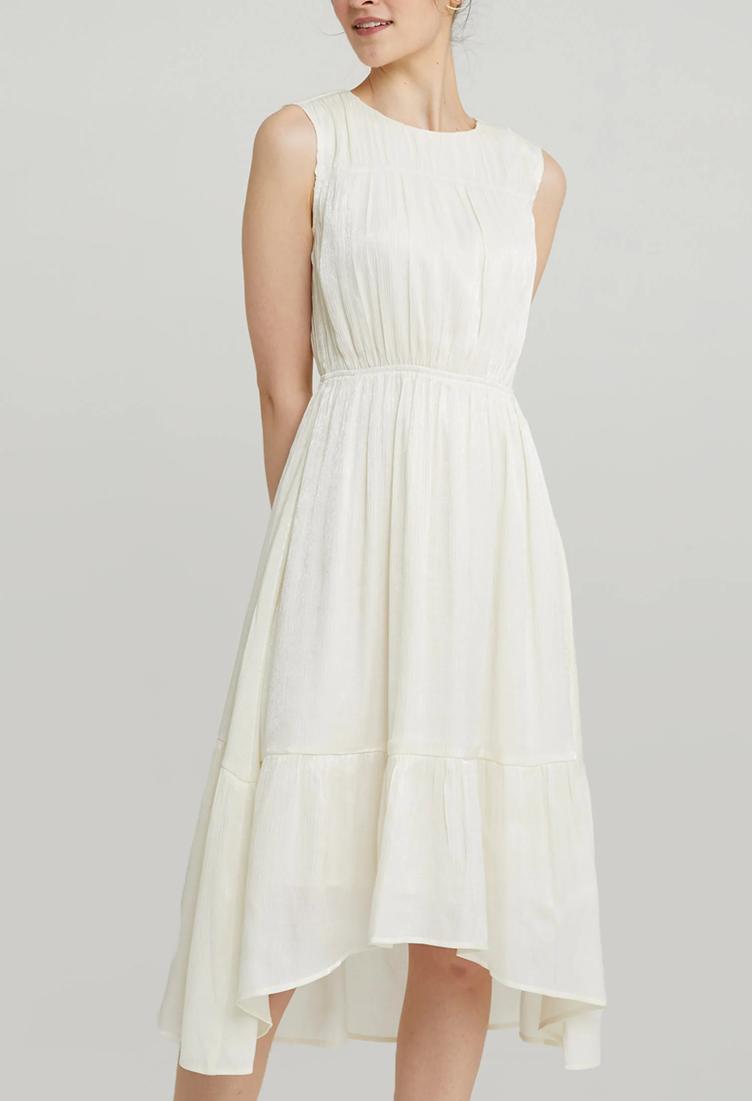 Peplum Hem Midi Dress