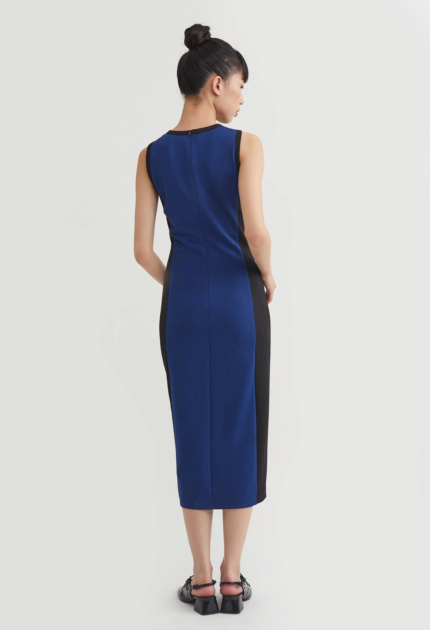 Dual Tone Slip Midi Dress