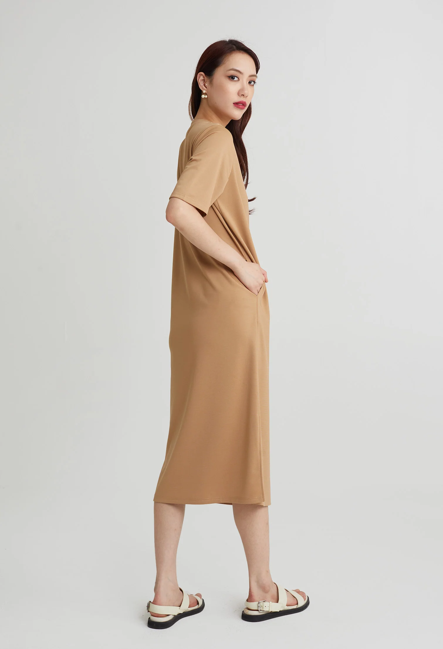 Cozy Round Neck Maxi Dress