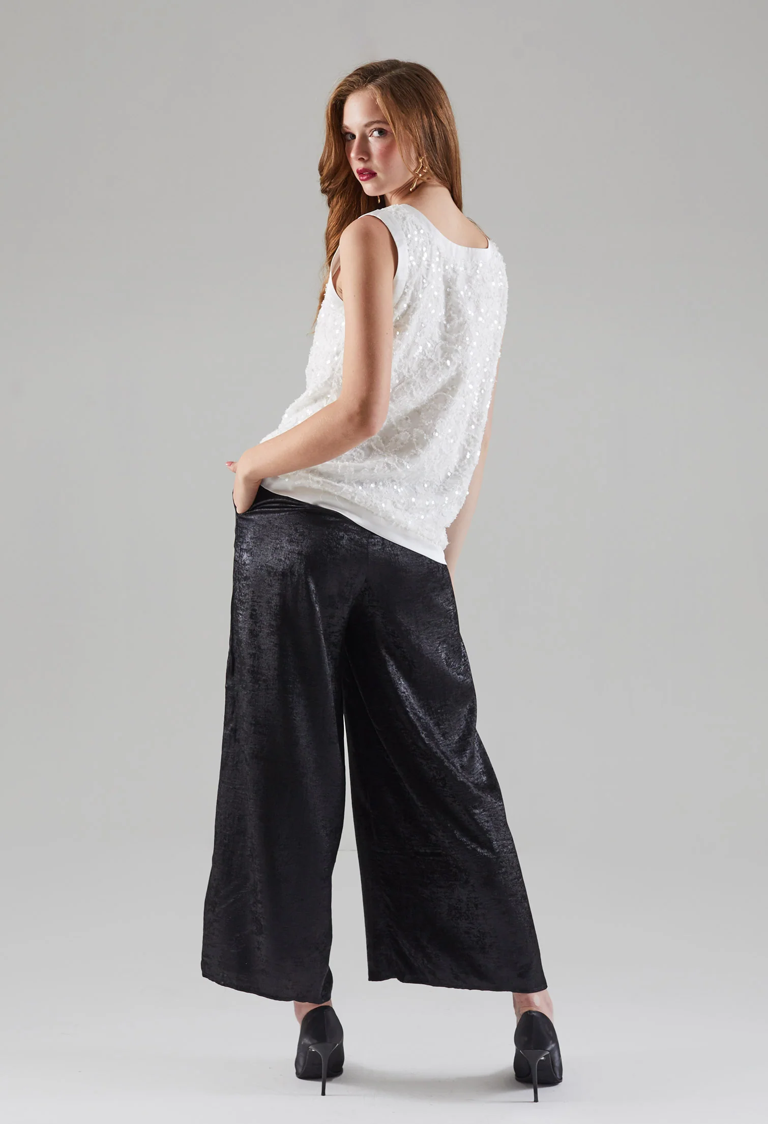 Starlit Slip-On Sleeveless Blouse