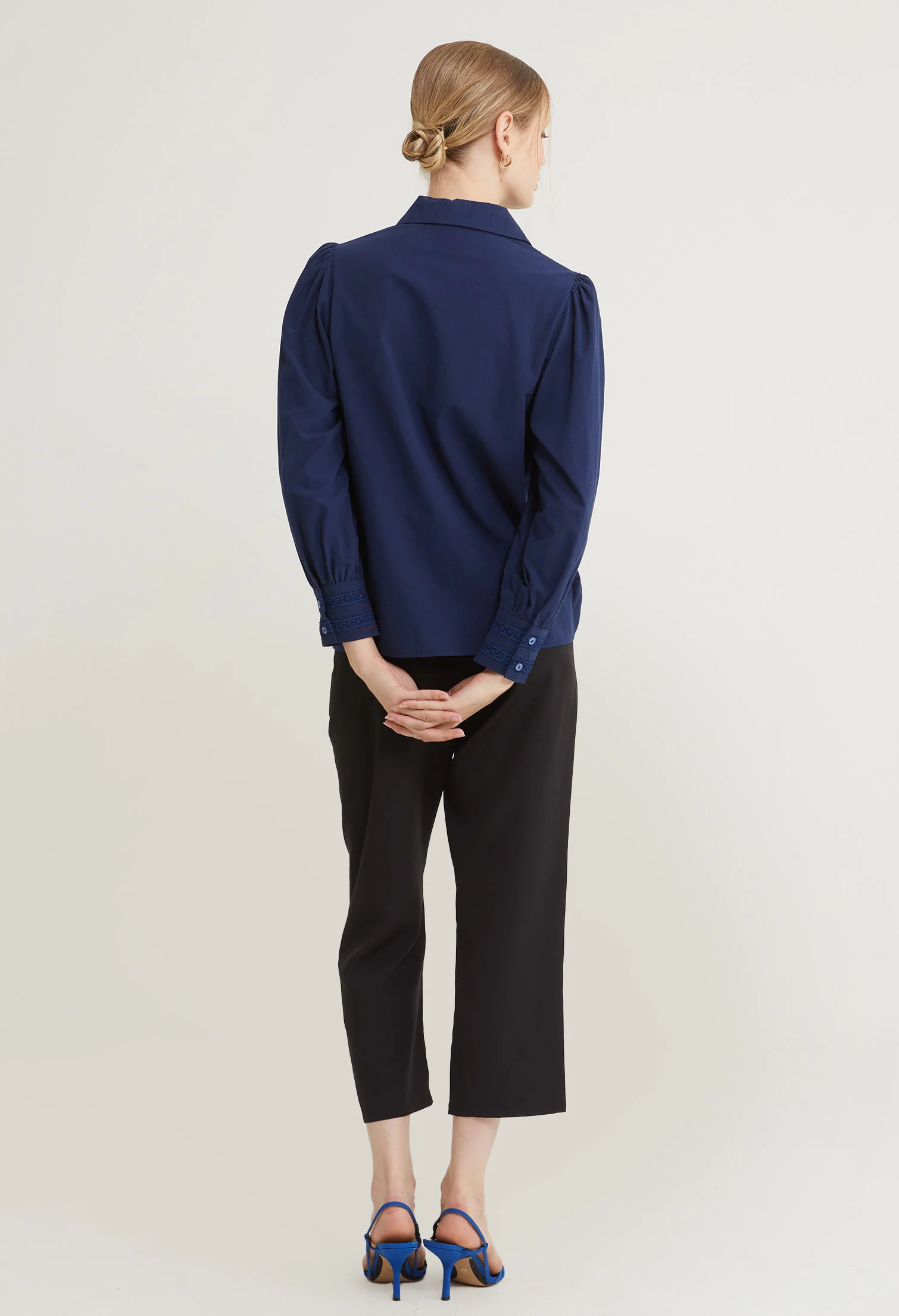 Timeless Front Draped Long Sleeves Top