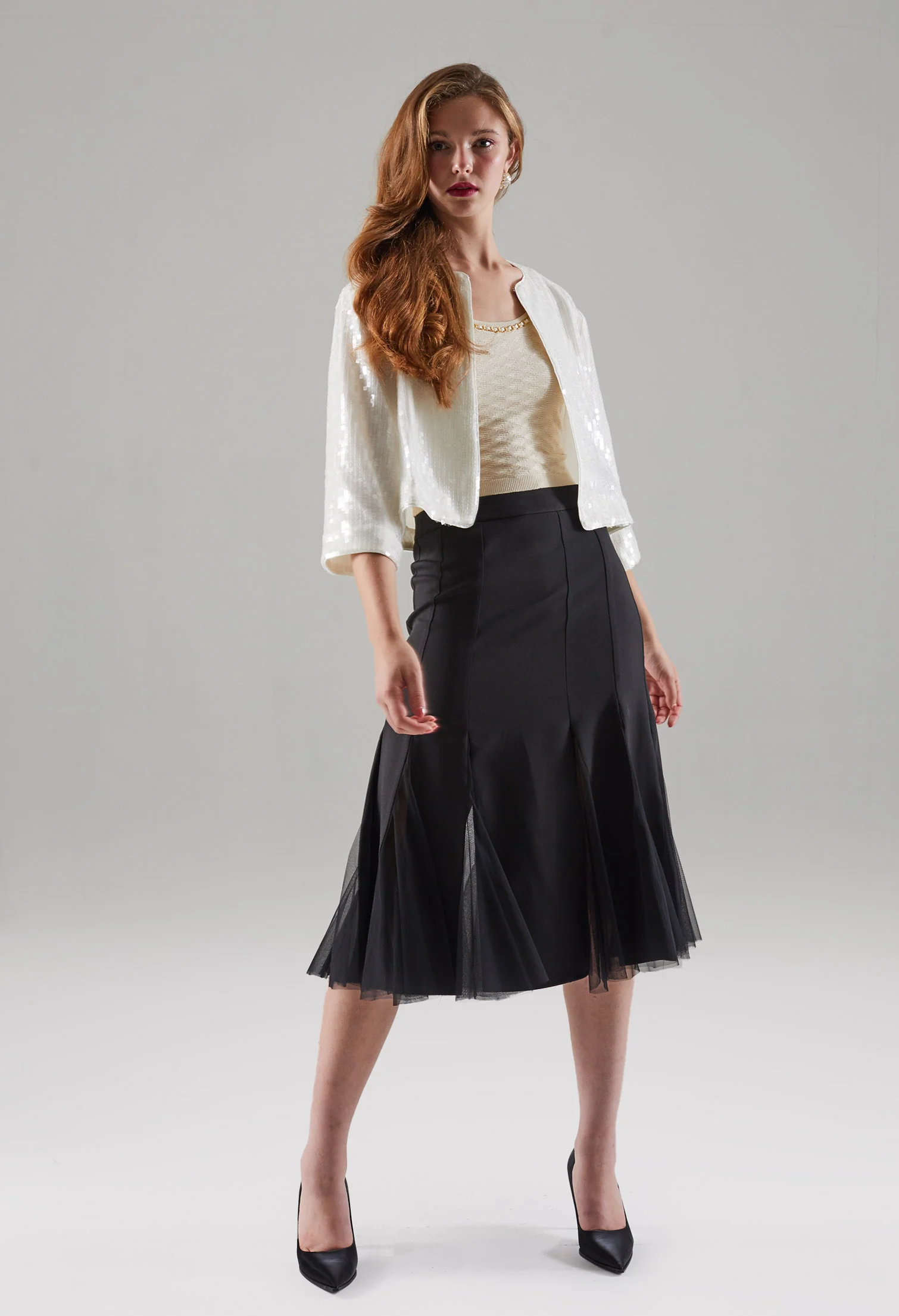 Agleam Shimmer Cardigan Jacket