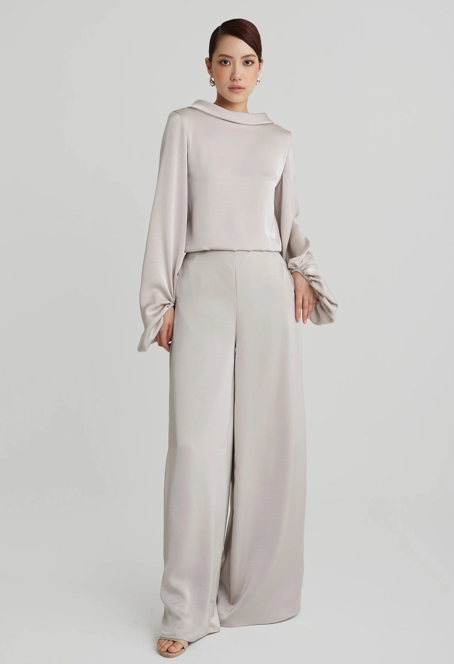nichii X NURITA HARITH Timeless Flowy Wide Leg Palazzo Pants