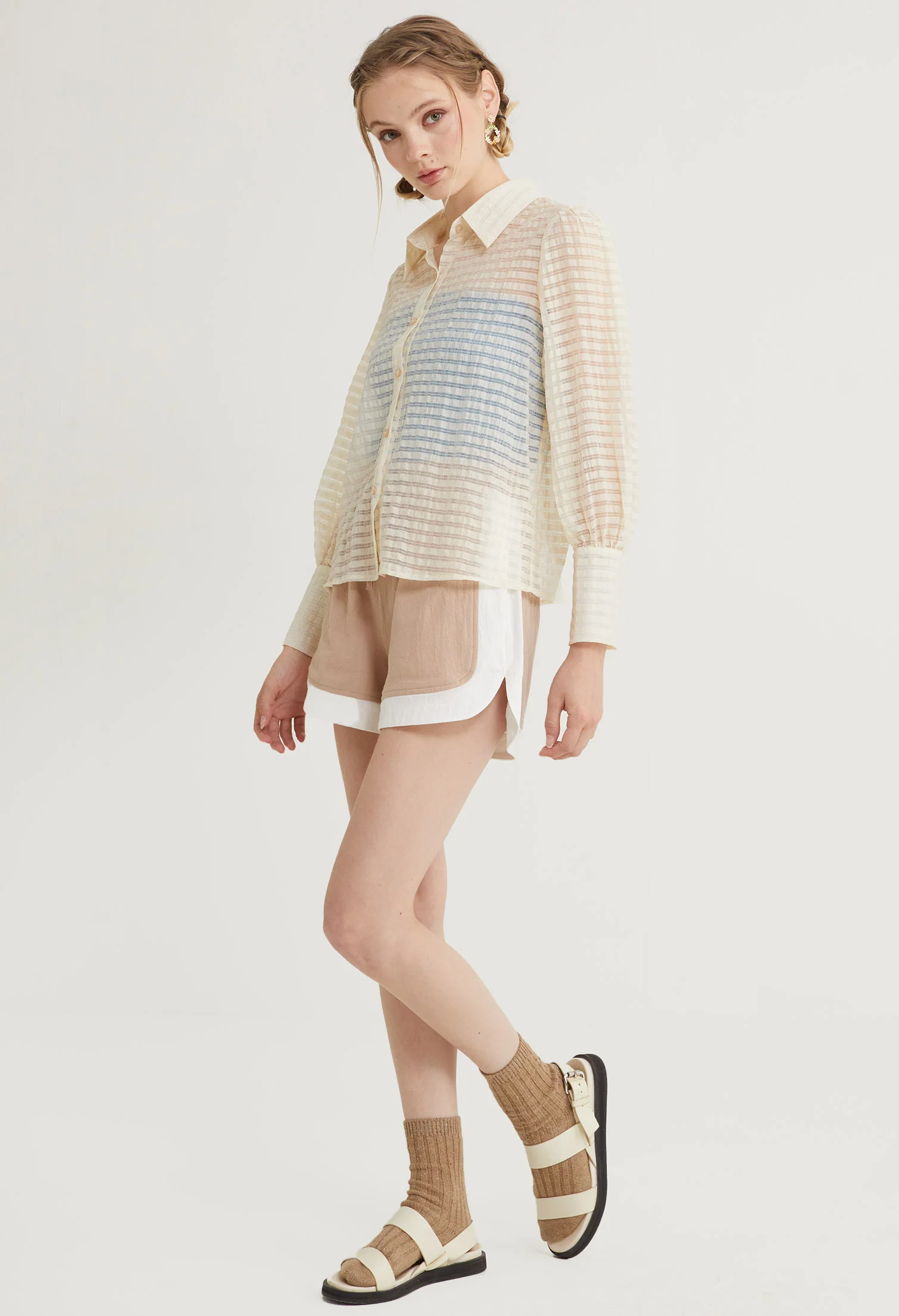 Sunset Sheer Long Sleeves Top