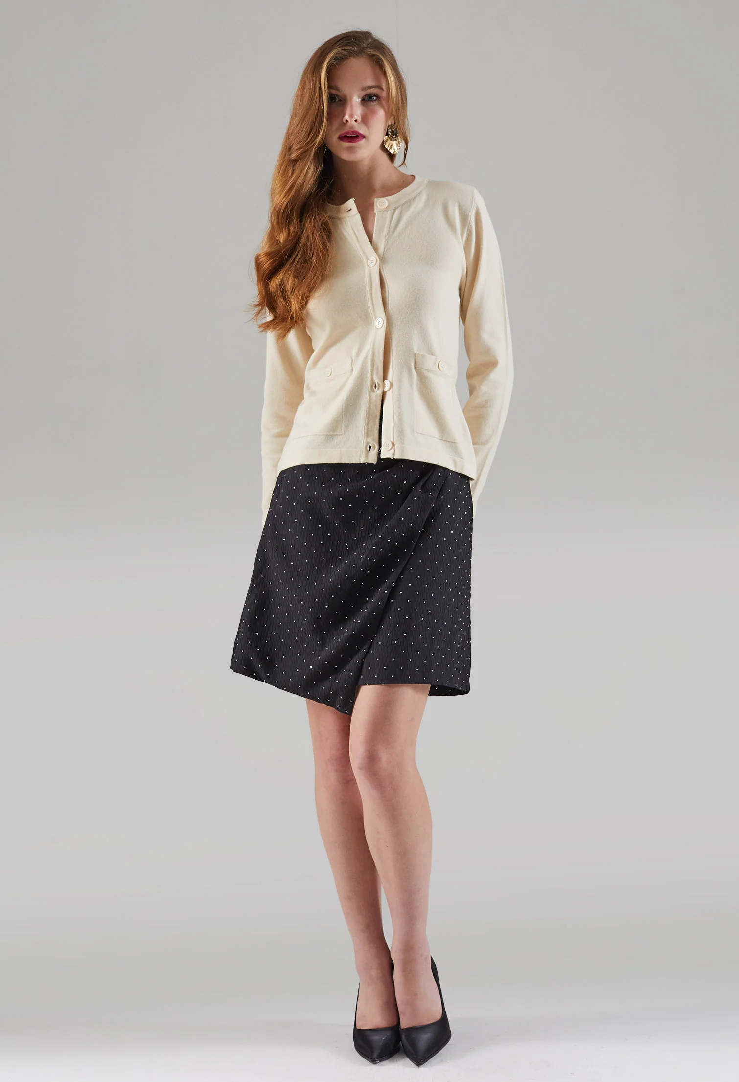 Chic Tight Fit Button Up Blouse