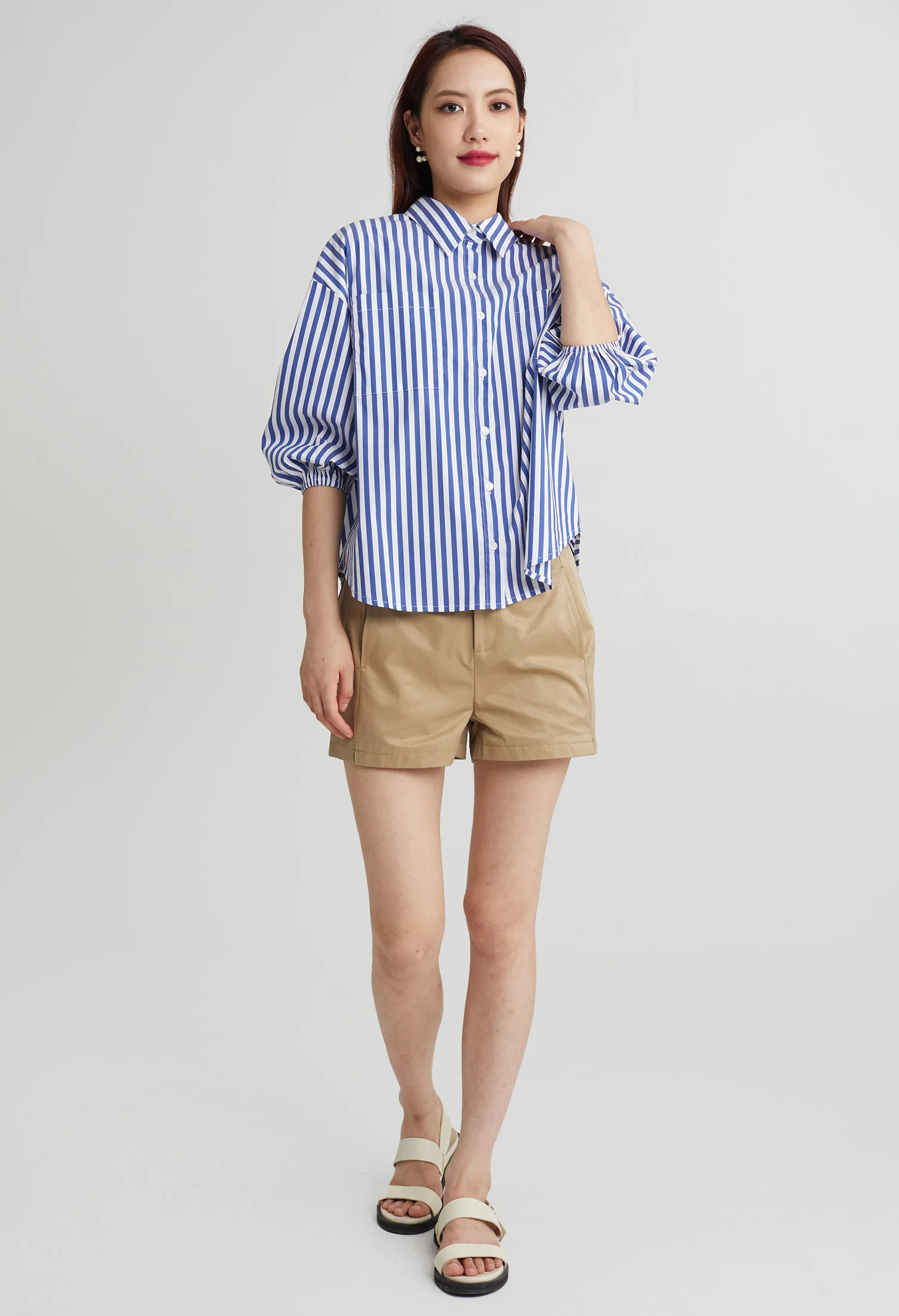 Classic Stripe Collared Top