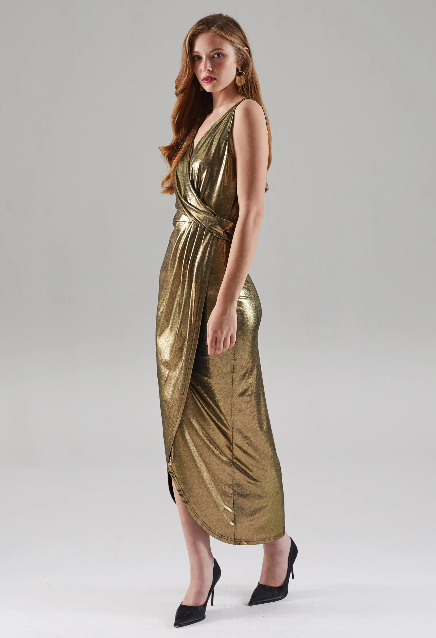 Lavish Surplice Maxi Gown
