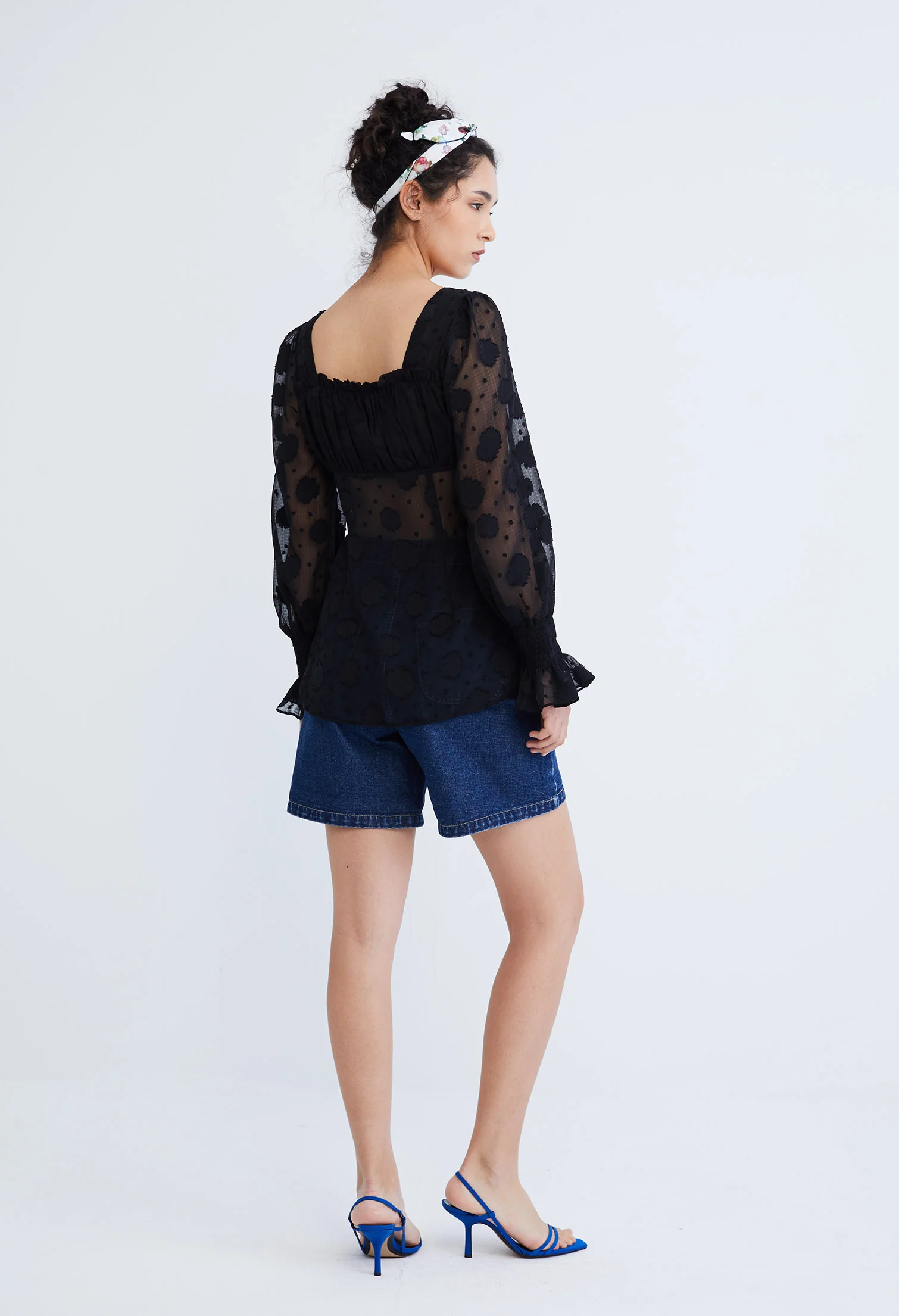 Lacey Cottage Ruch Square Neck Top