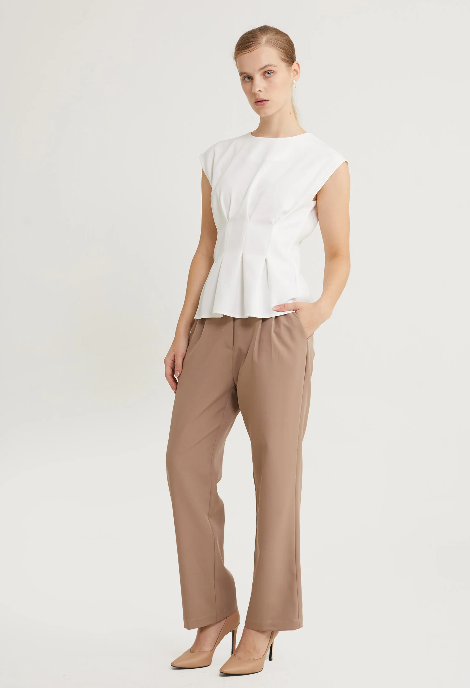 Modern Casual Capped Sleeves Top