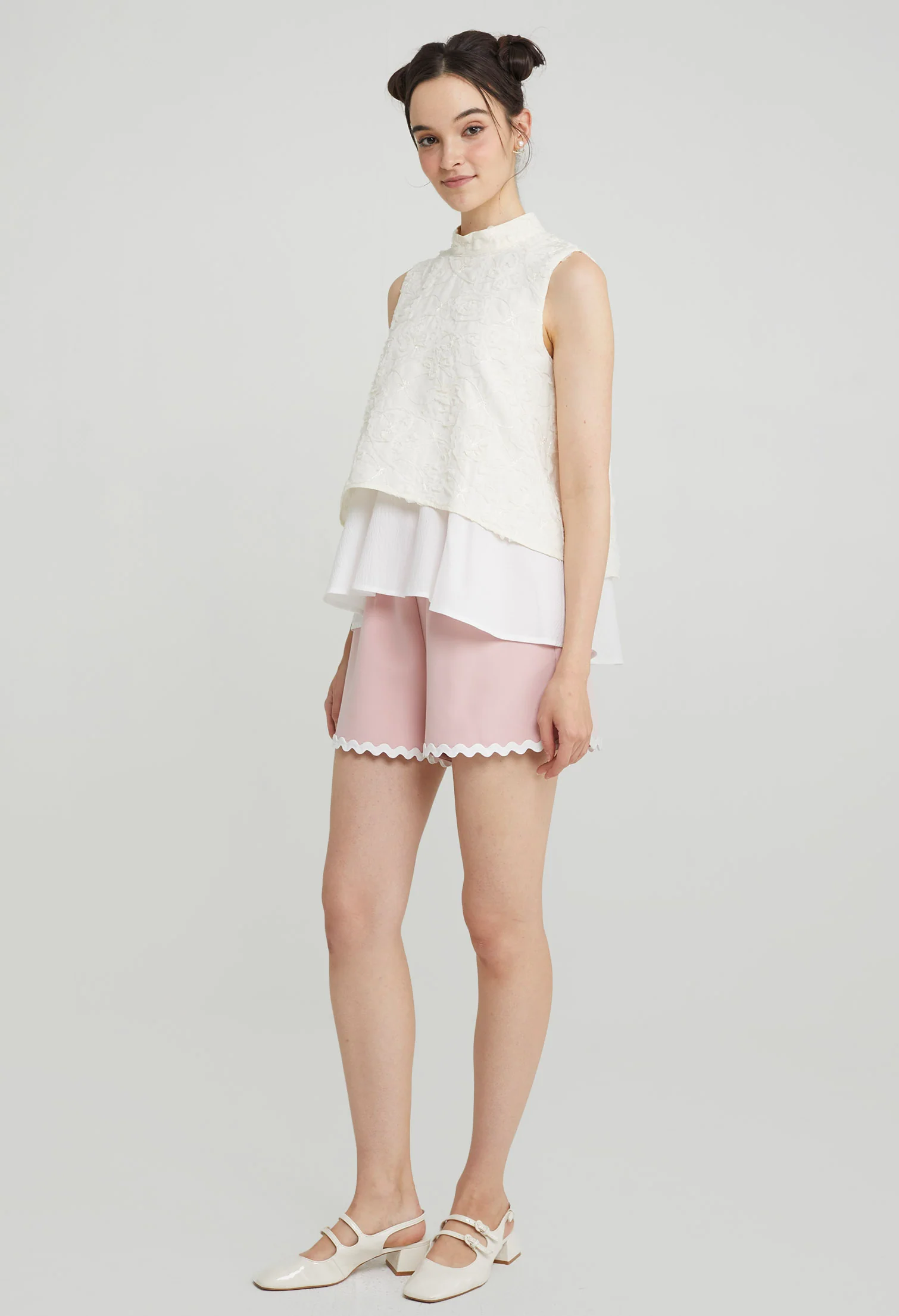 Peony Embroidered Sleeveless Top