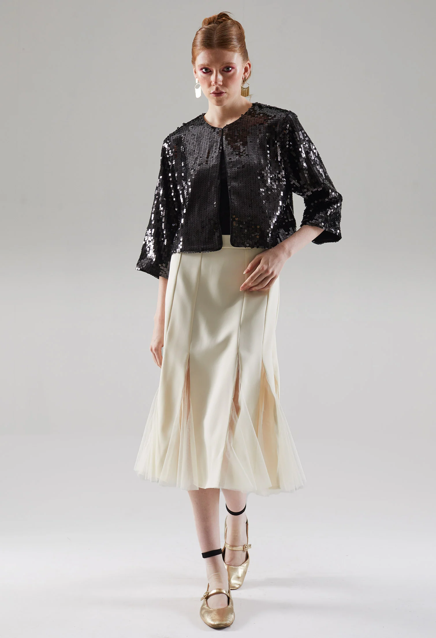 Agleam Shimmer Cardigan Jacket