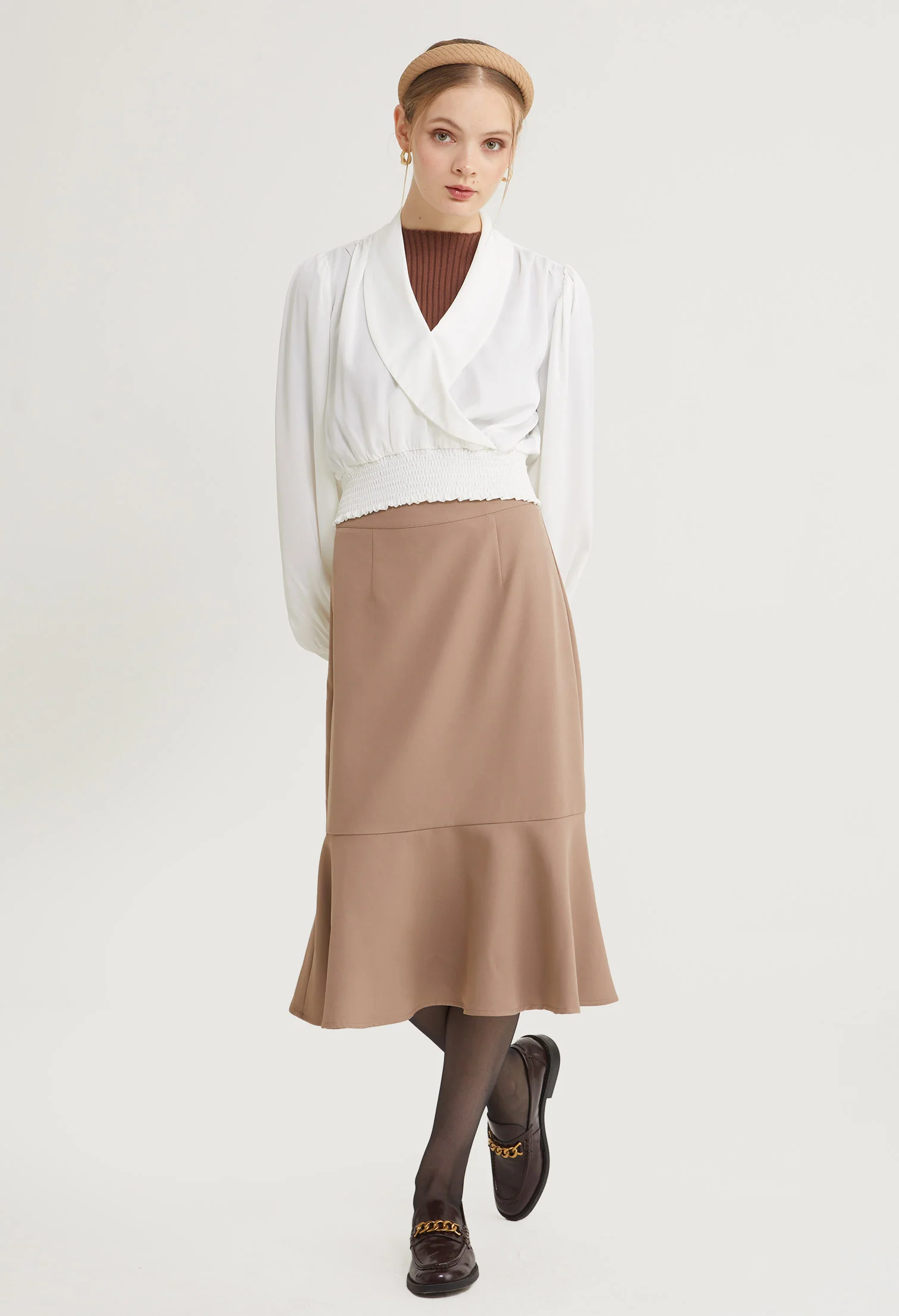 Satin Embrace Long Sleeves Blouse