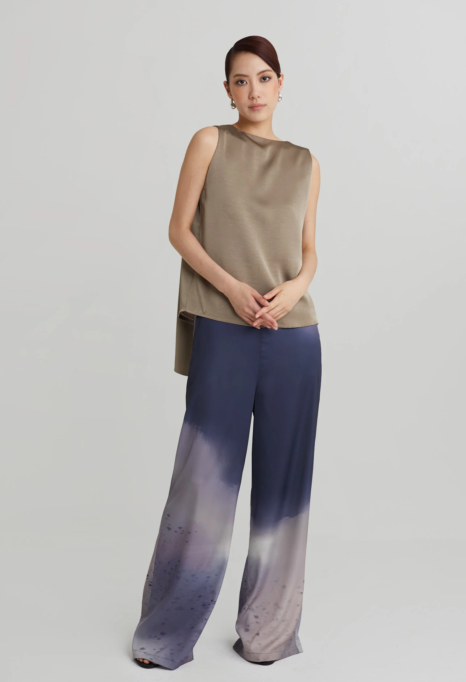 nichii X NURITA HARITH Elegant Two-way Flou Sleeveless Top