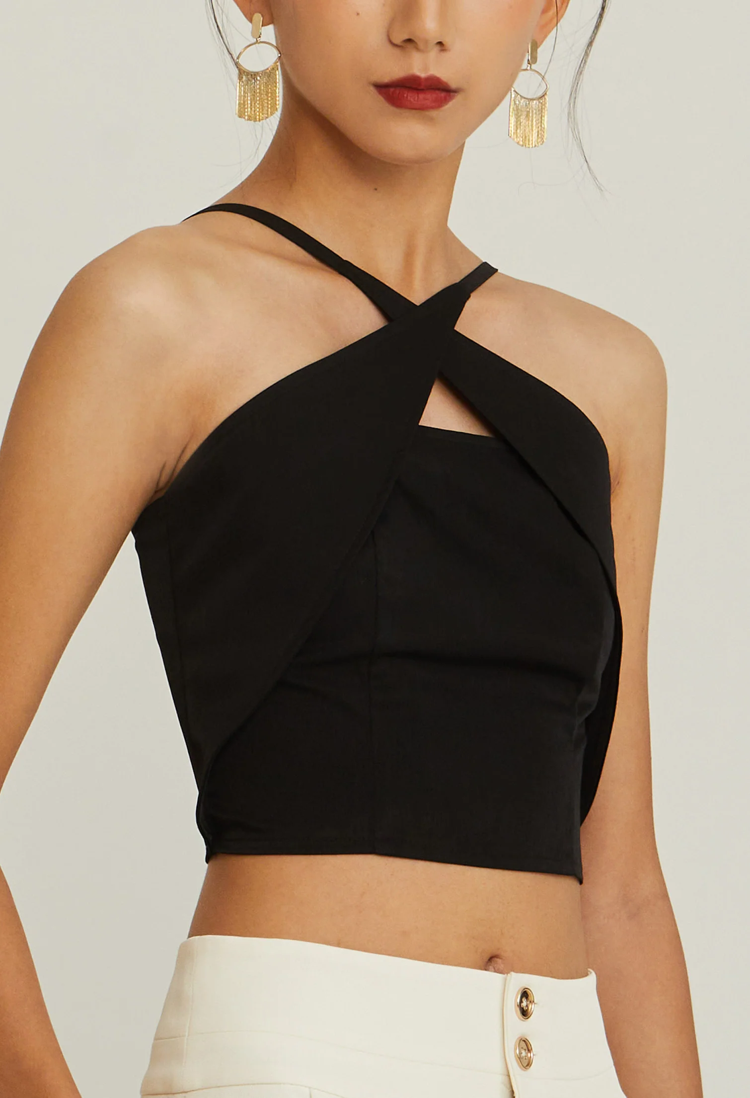 Crescent Halo Sleeveless Top