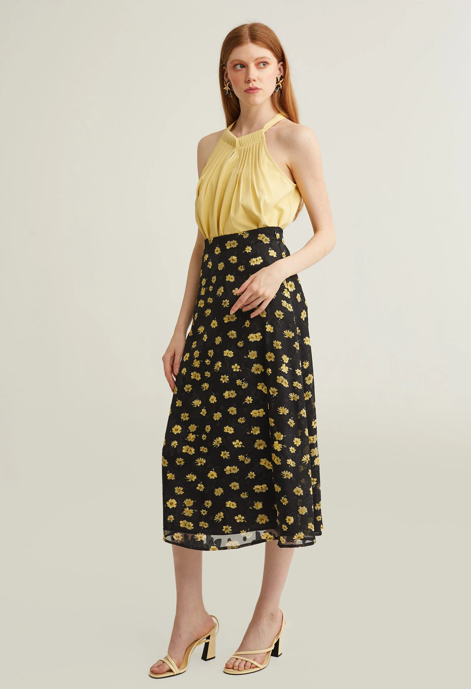 Abloom Double Layered Midi Skirt