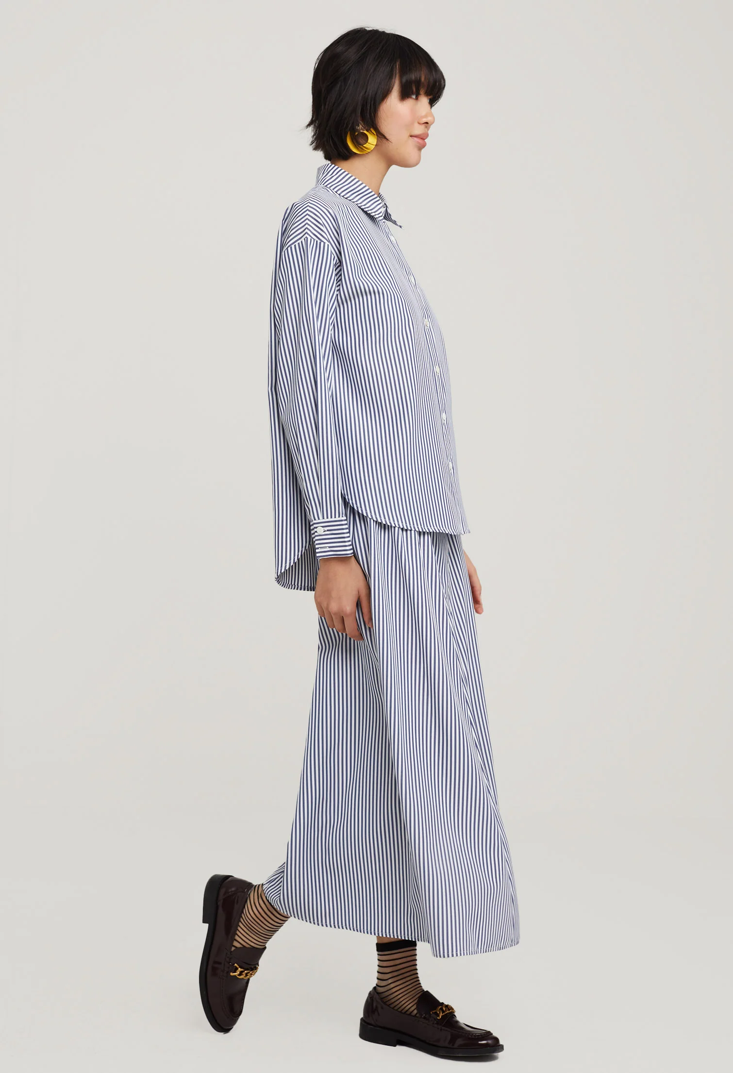 Picnic Striped Button Up Blouse