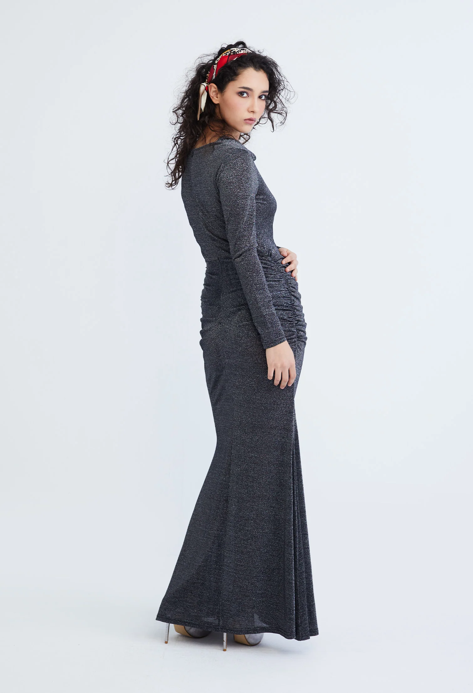 Starlight Glitter Maxi Dinner Dress