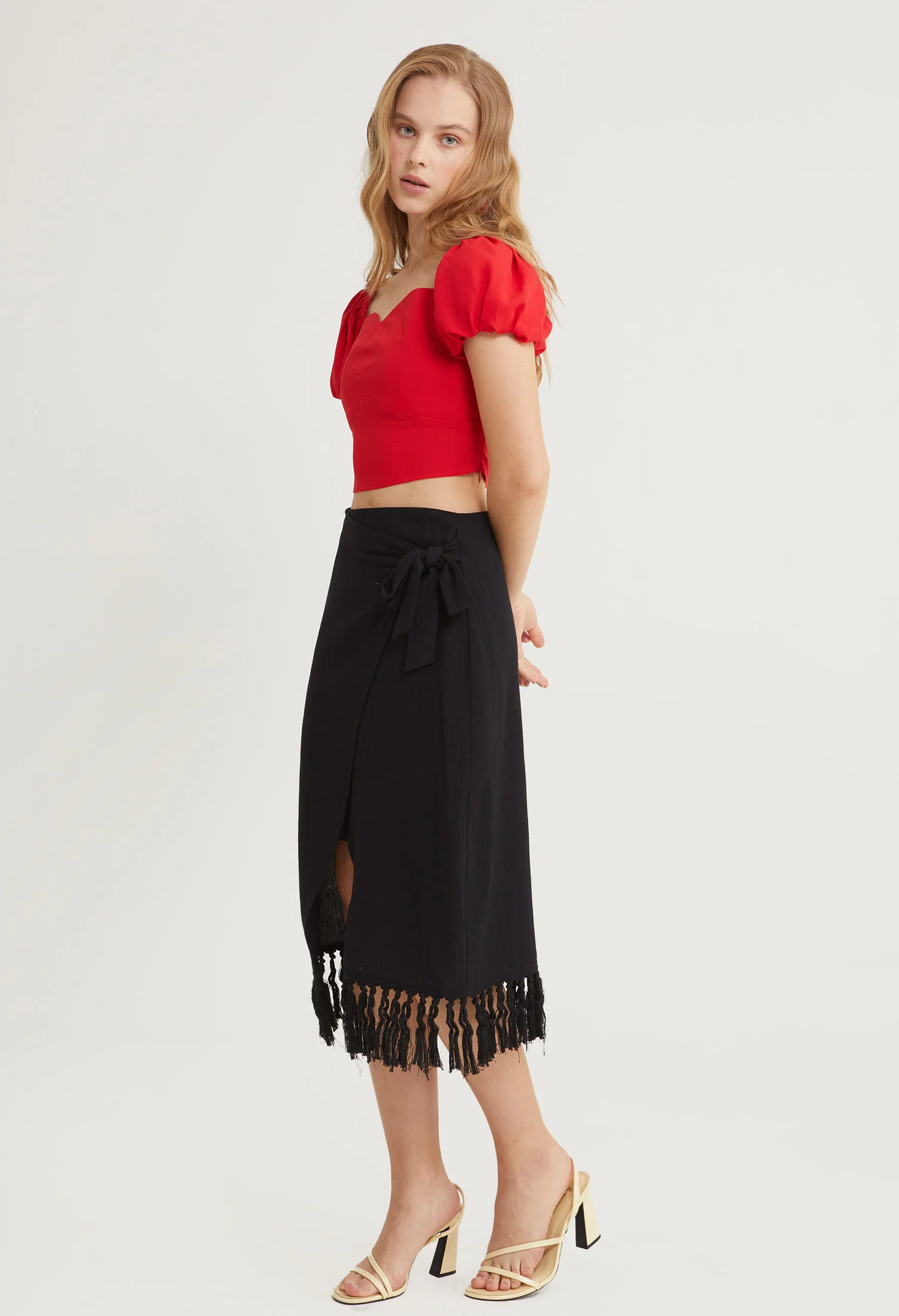 Kaihana Fringe Midi Skirt