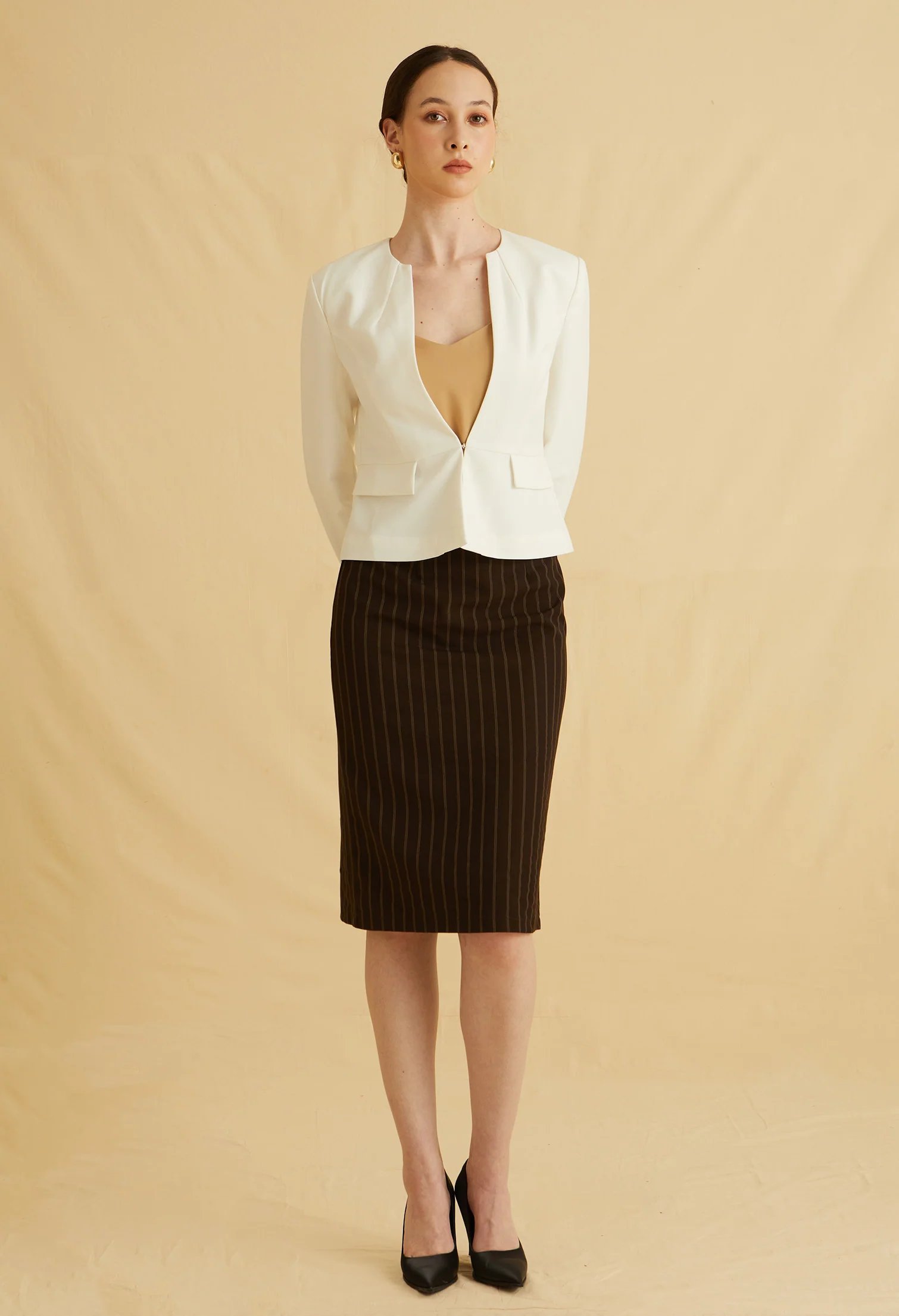 Soft Sculpted Collarless Jacket