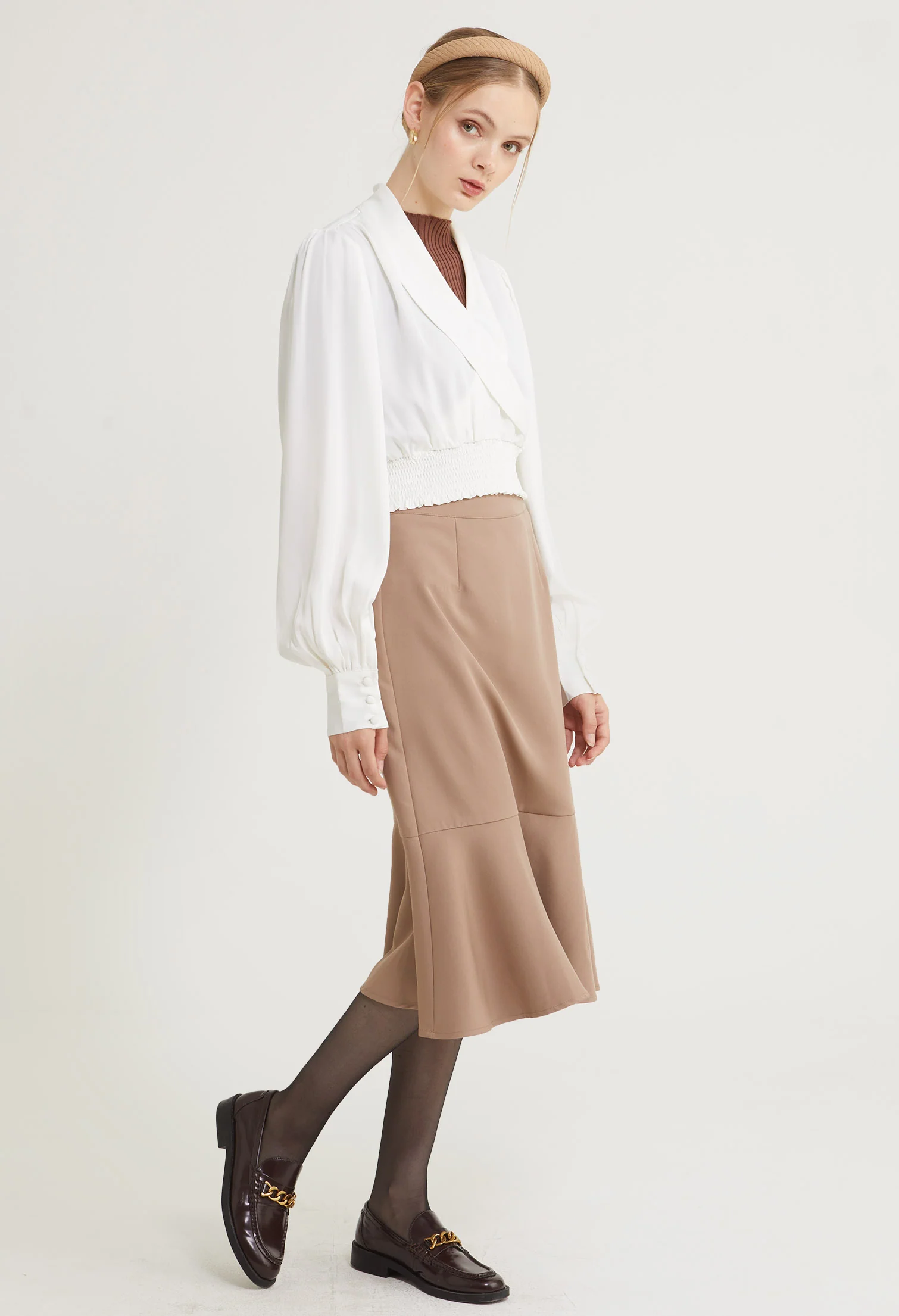 Satin Embrace Long Sleeves Blouse