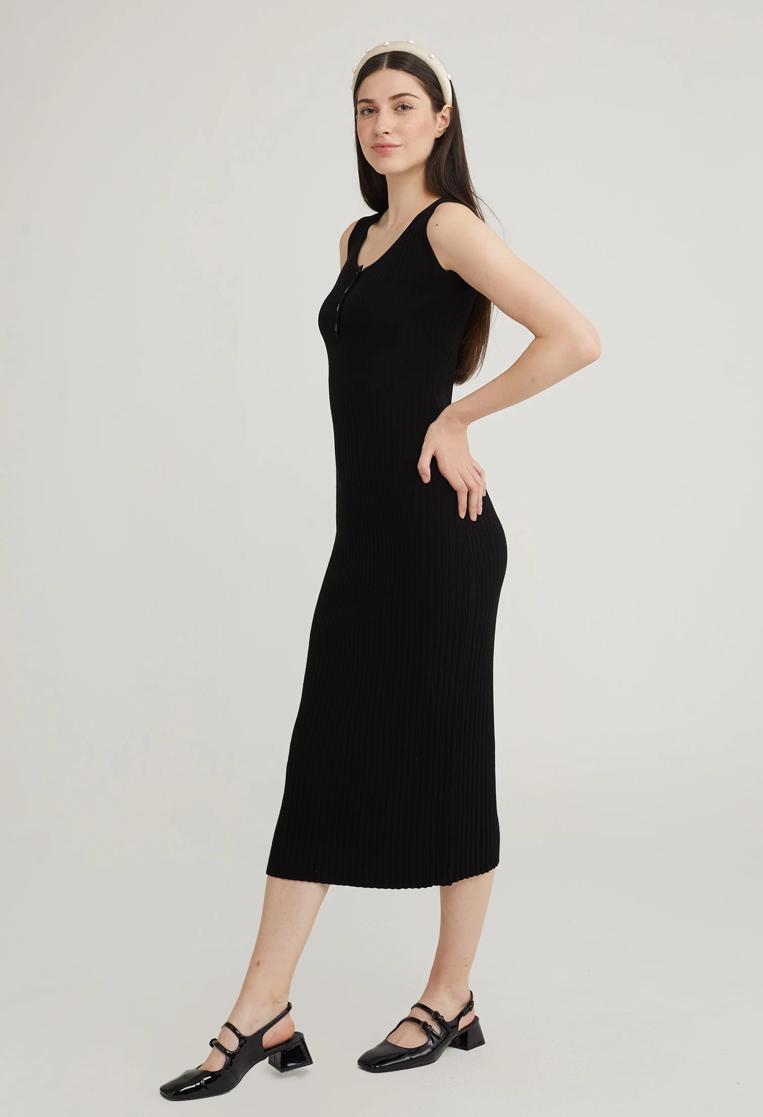 Everyday Button Bodycon Dress