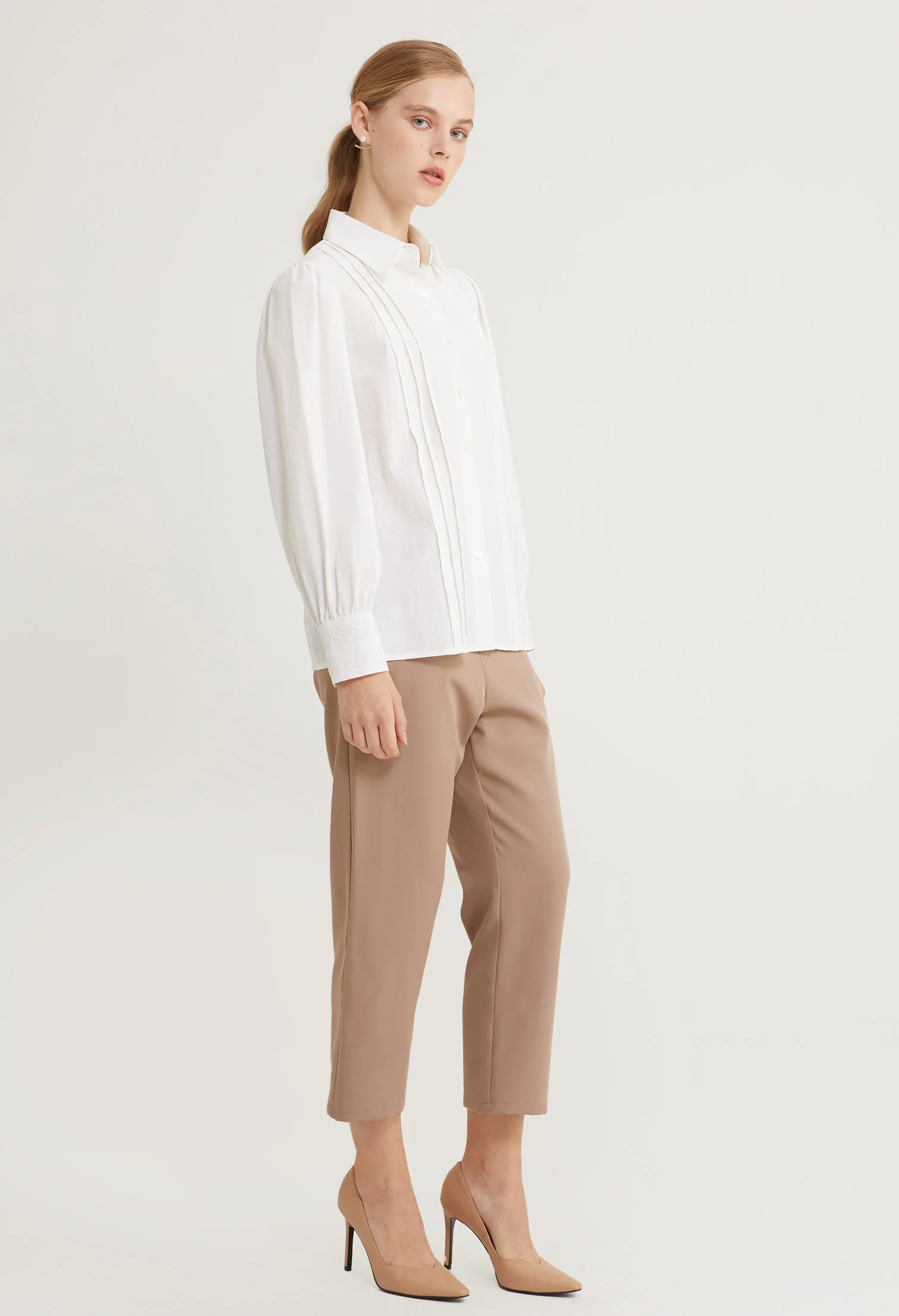 Timeless Front Draped Long Sleeves Top