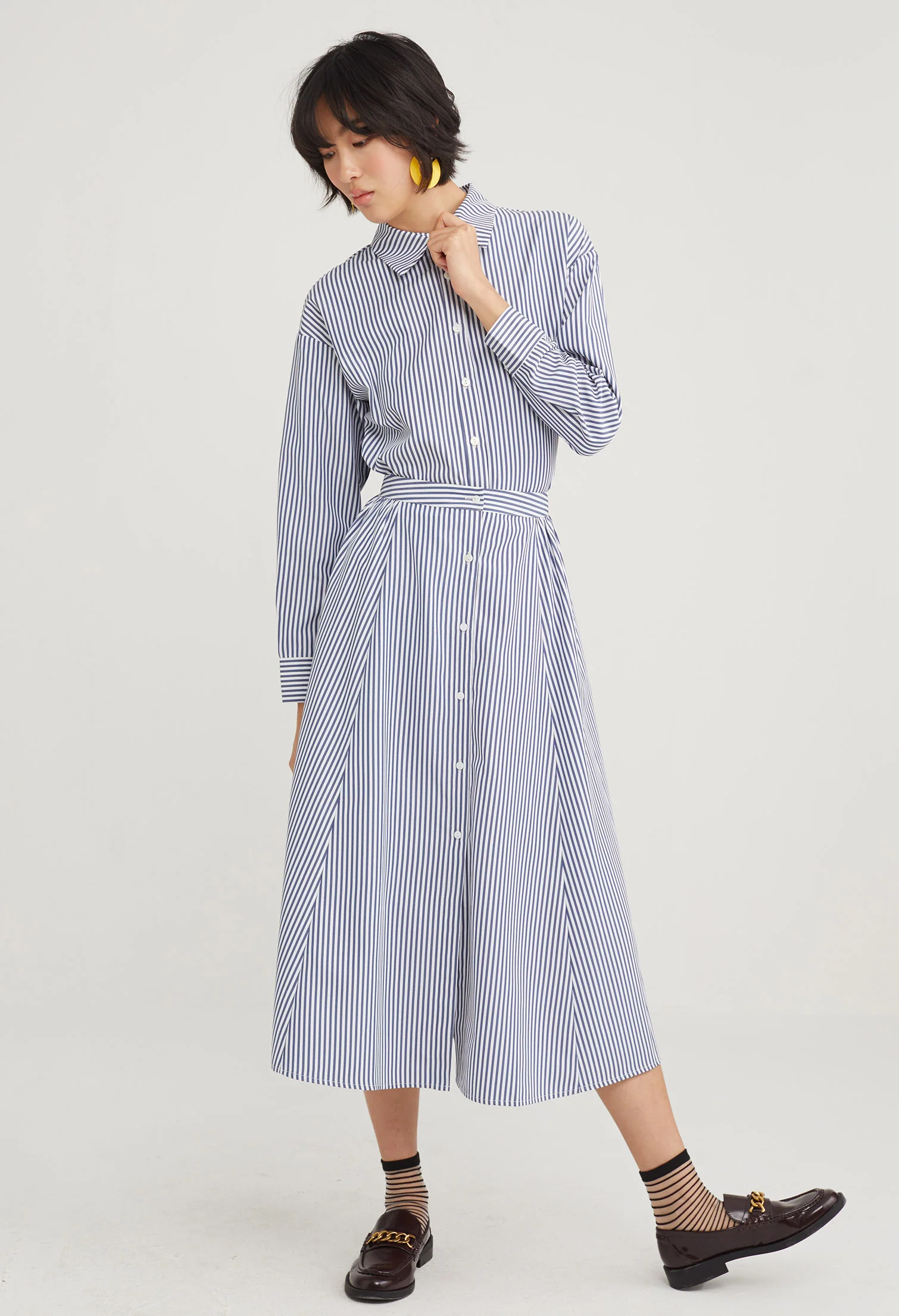 Picnic Striped Button Up Blouse