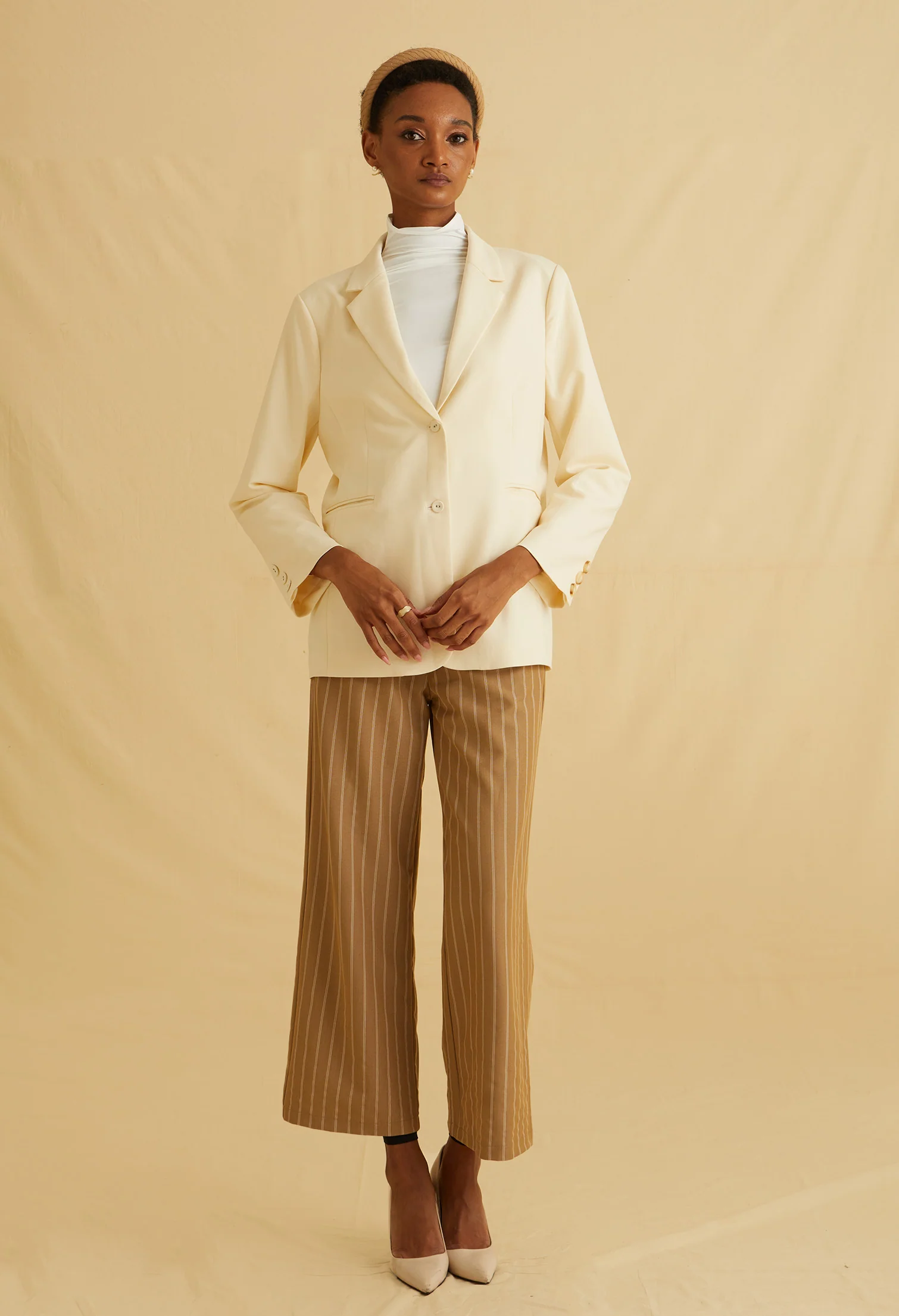 Refined Frame V-Neck Blazer