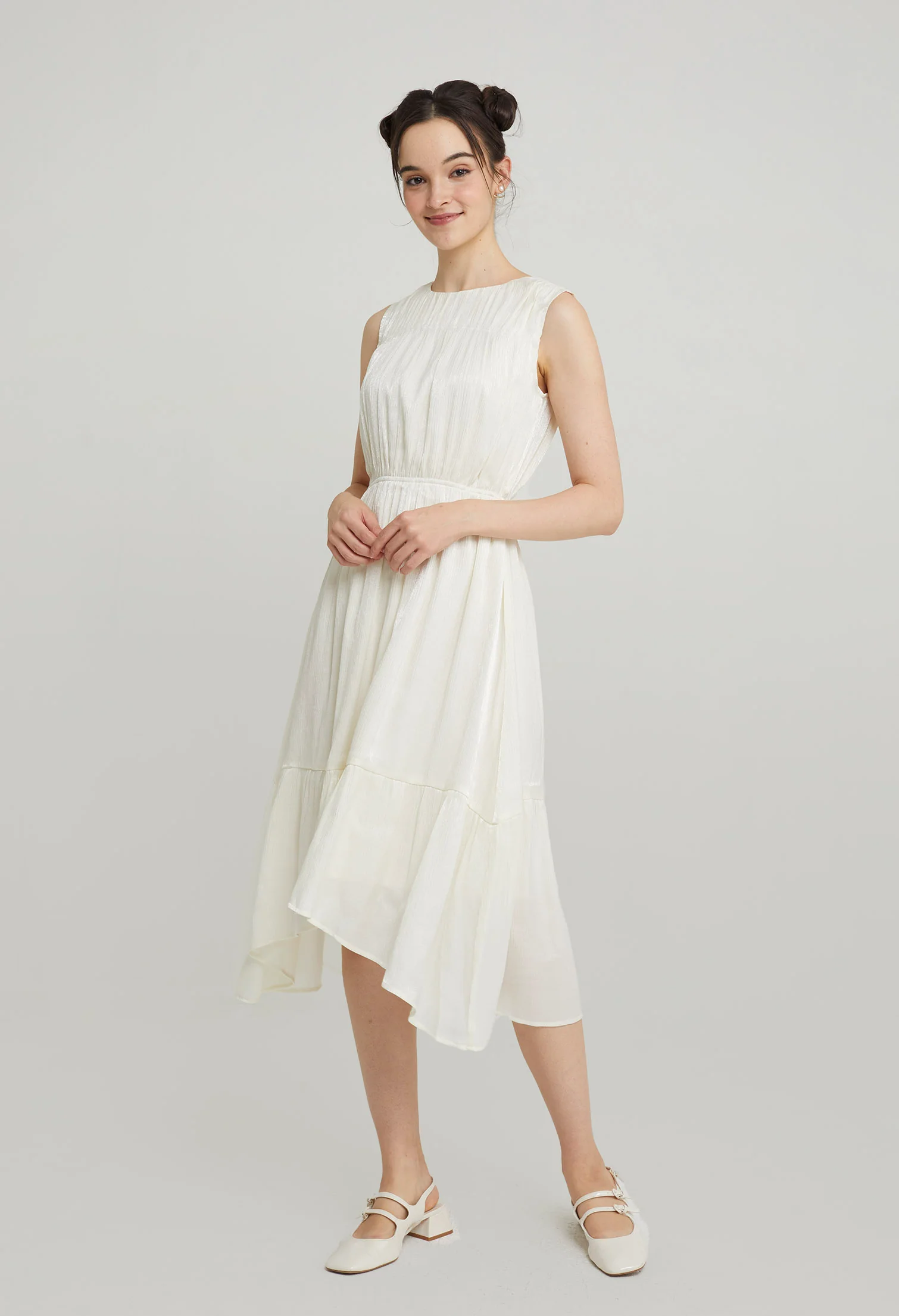 Peplum Hem Midi Dress