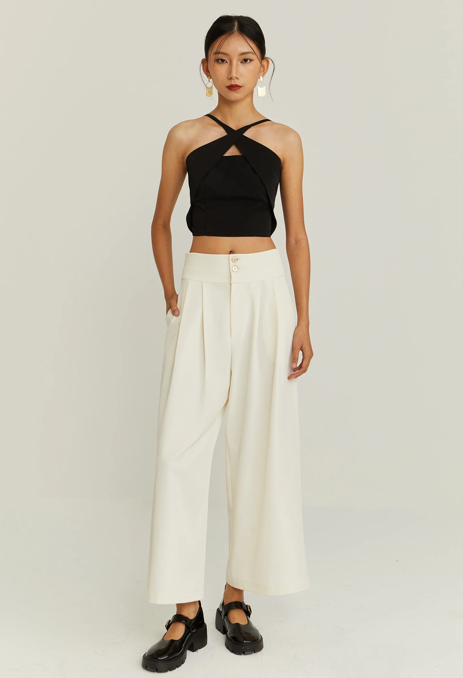 Crescent Halo Sleeveless Top