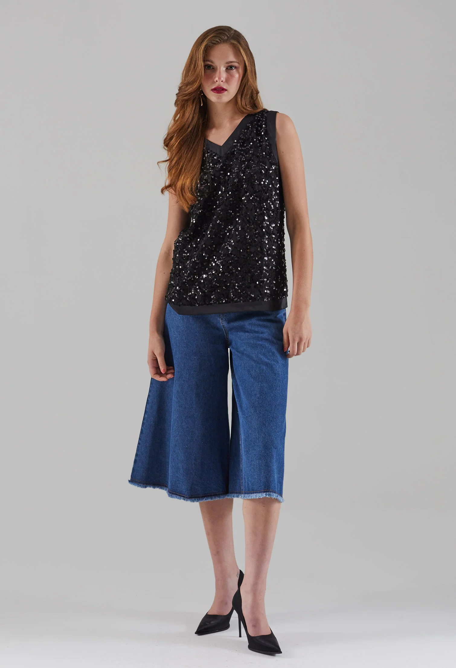 Starlit Slip-On Sleeveless Blouse