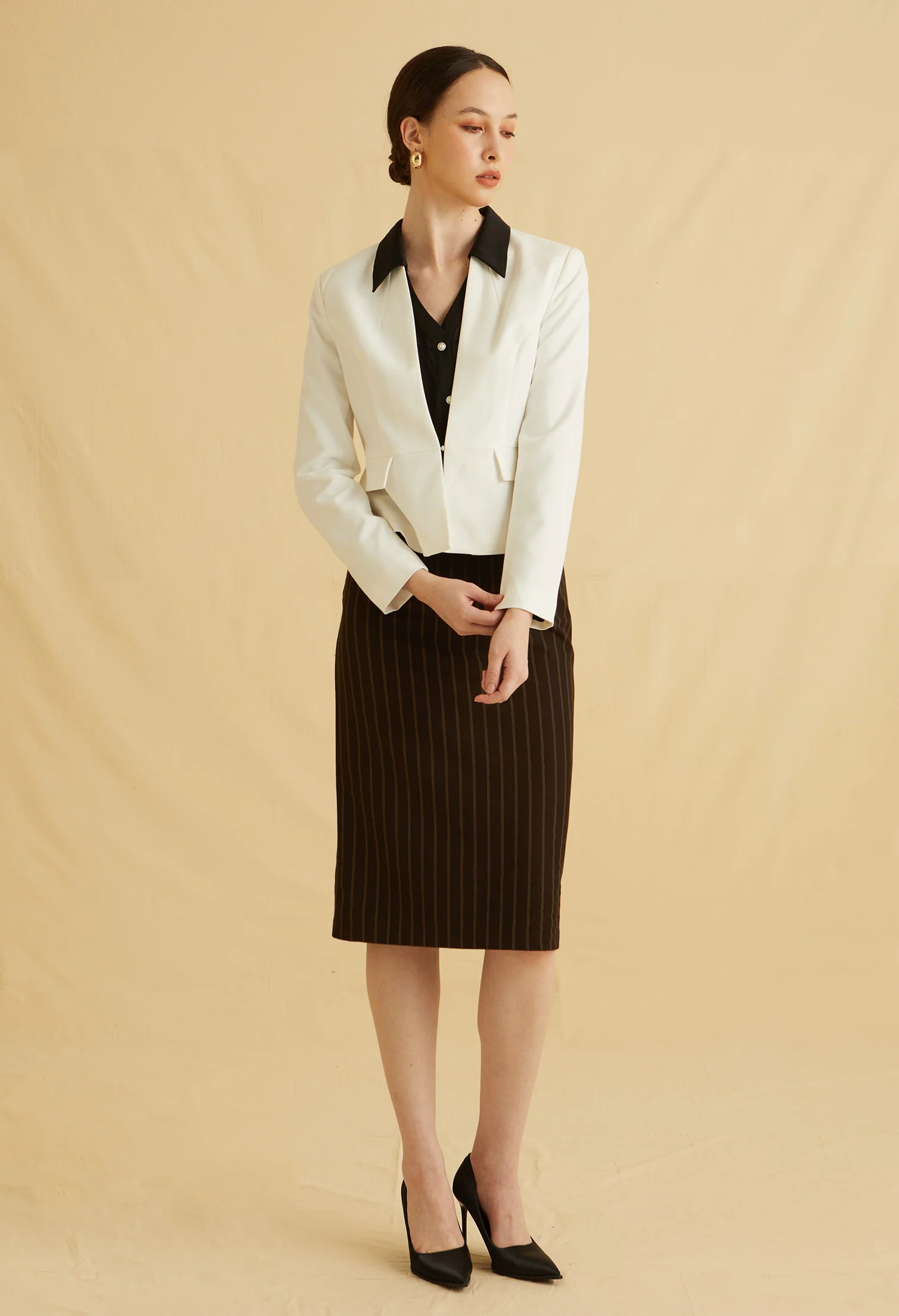 Soft Sculpted Collarless Jacket