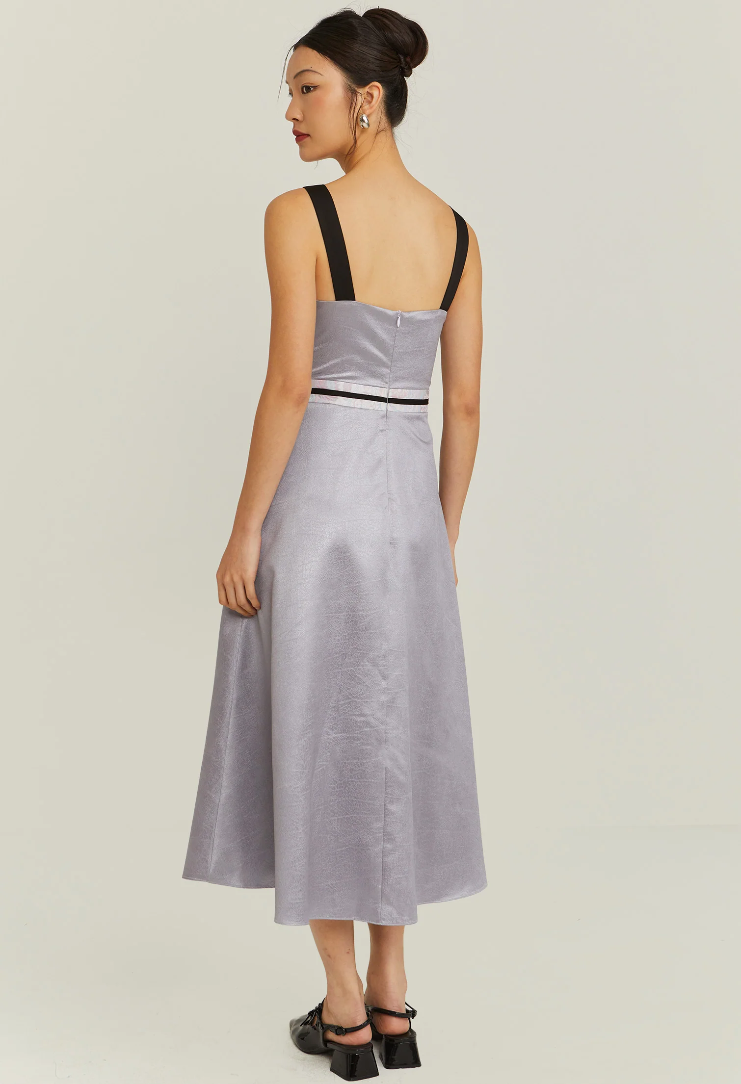 Moonlit Curve Midi Dress