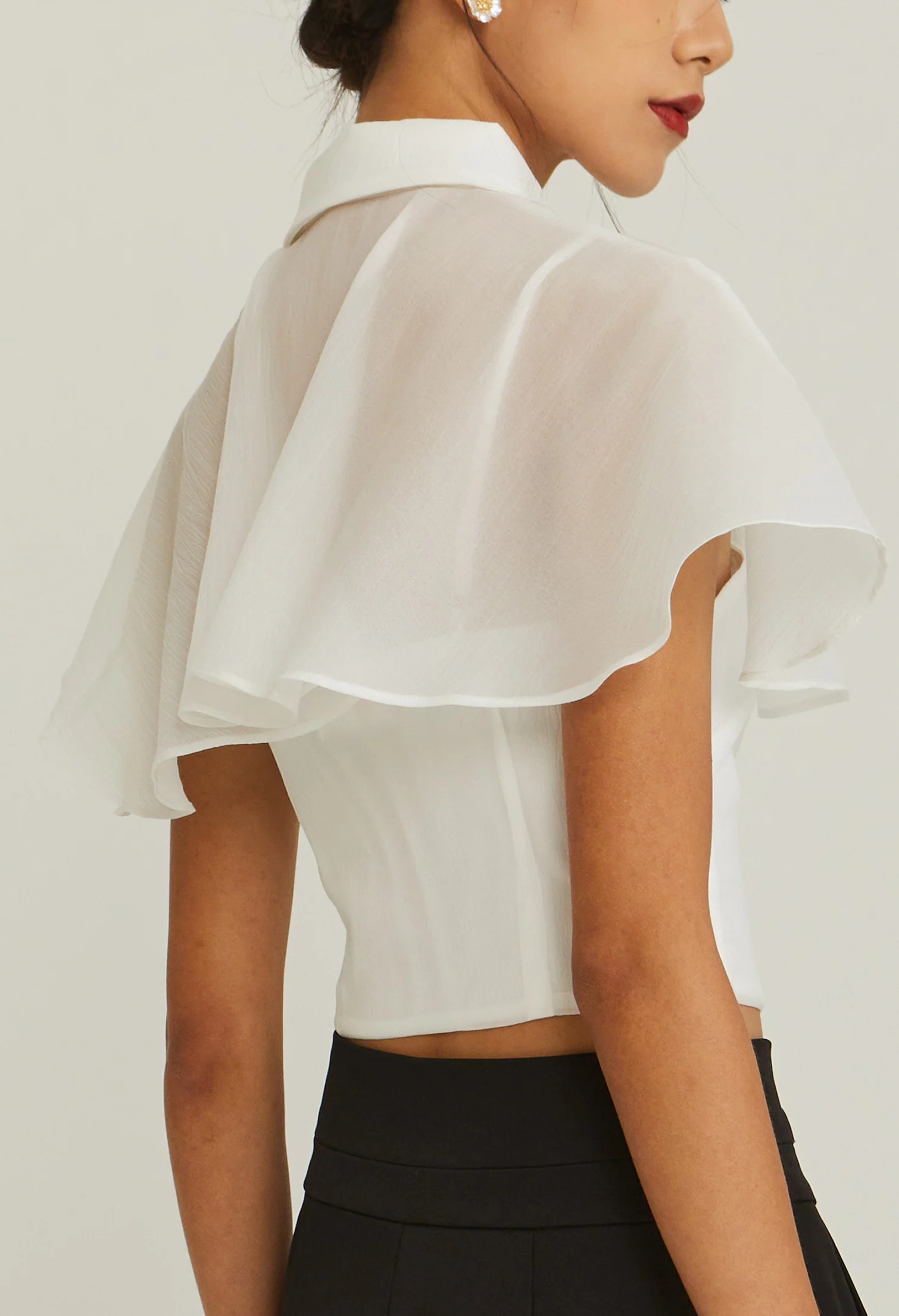Skybound Sheer Cape Top