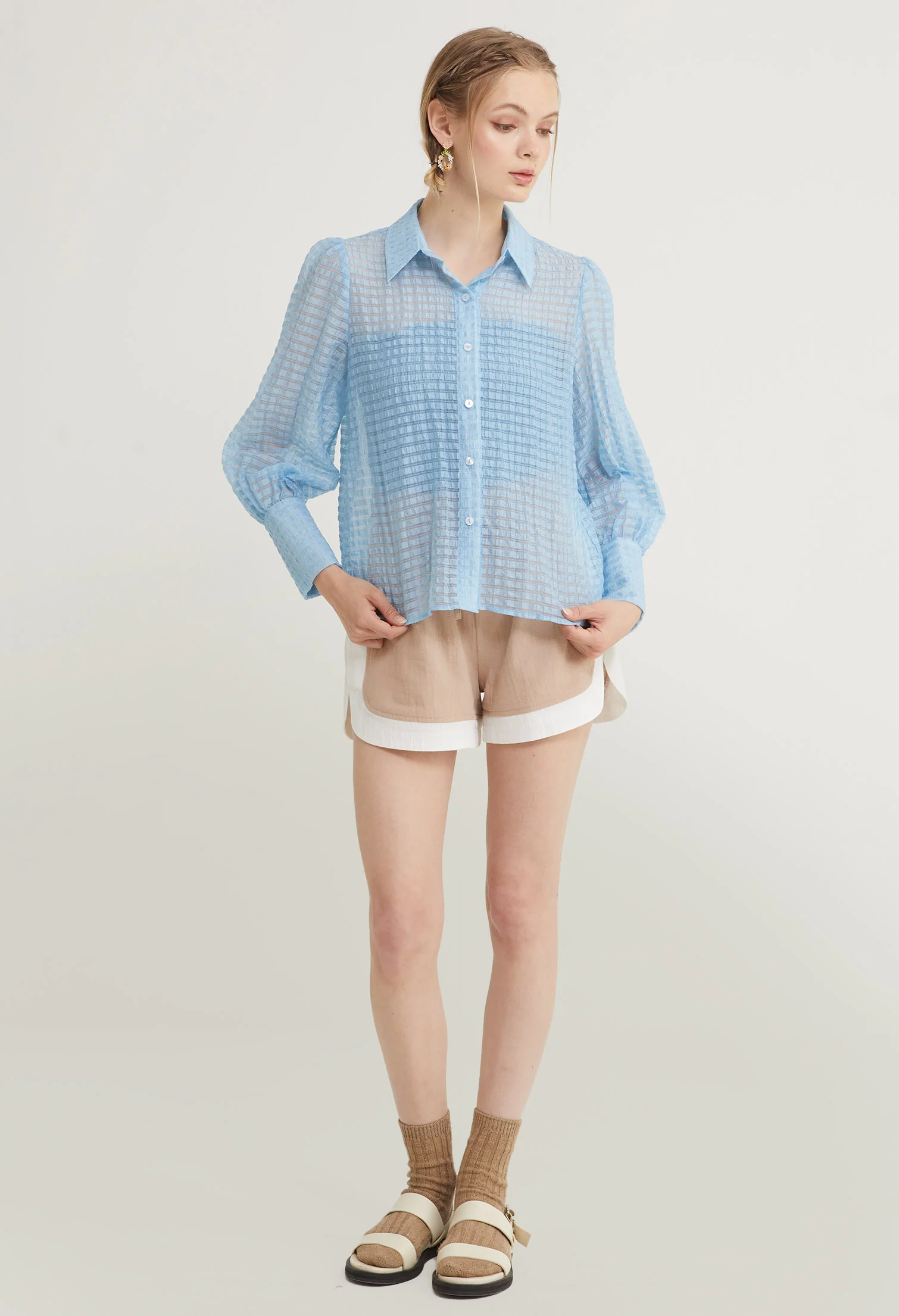 Sunset Sheer Long Sleeves Top