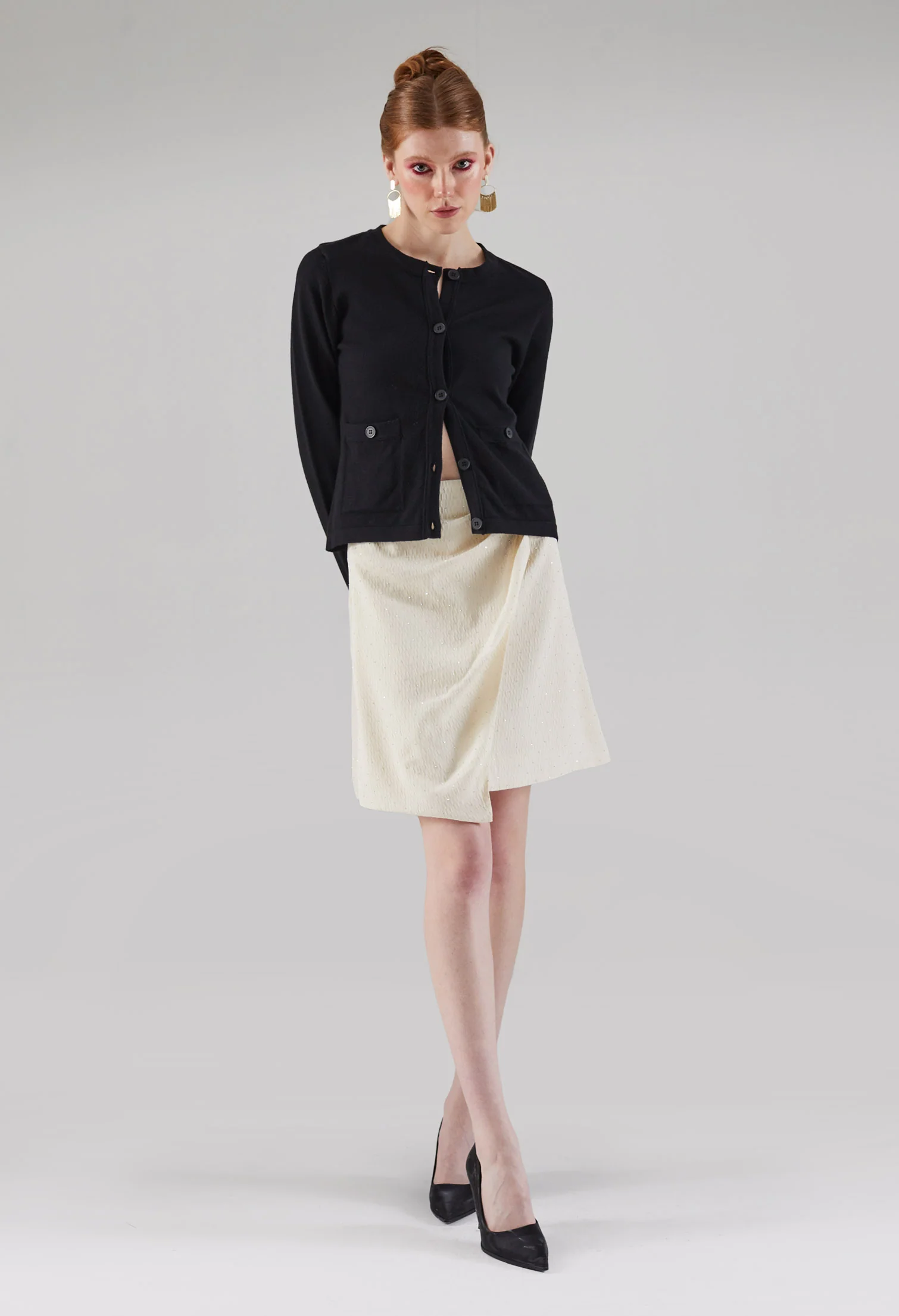 Chic Tight Fit Button Up Blouse