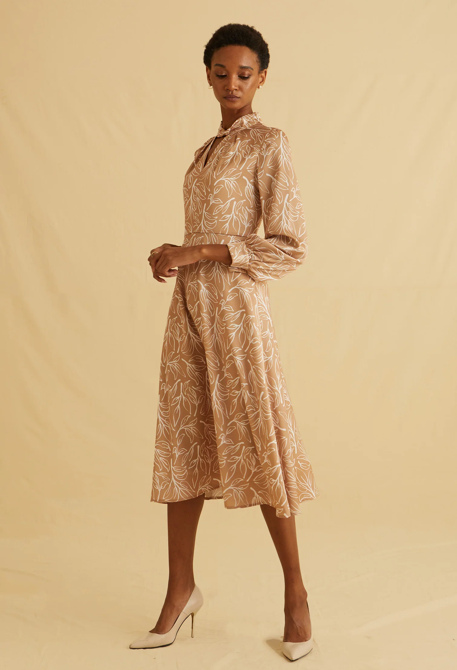 Pastel Bloom Midi Dress