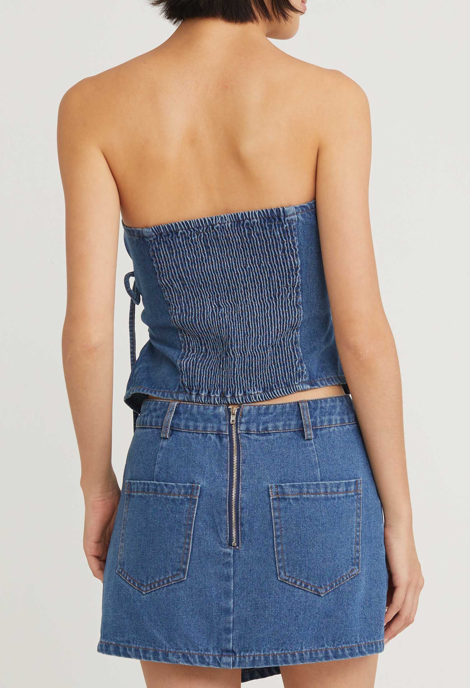 Darling Denim Bodice Top