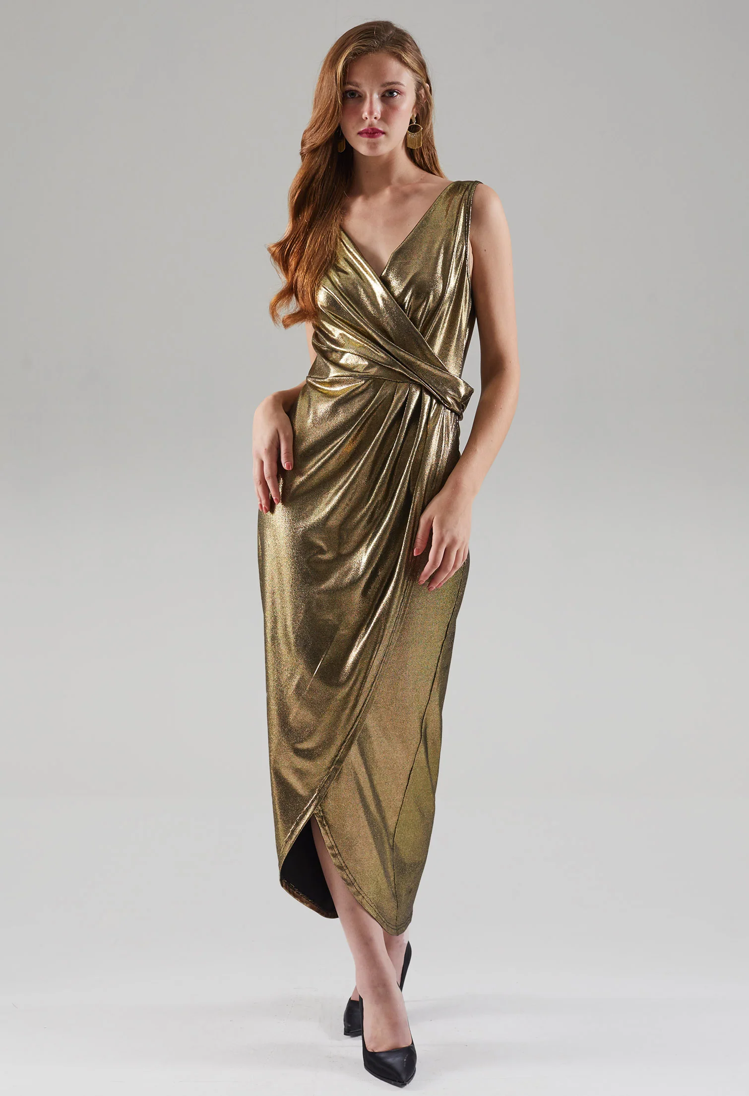 Lavish Surplice Maxi Gown