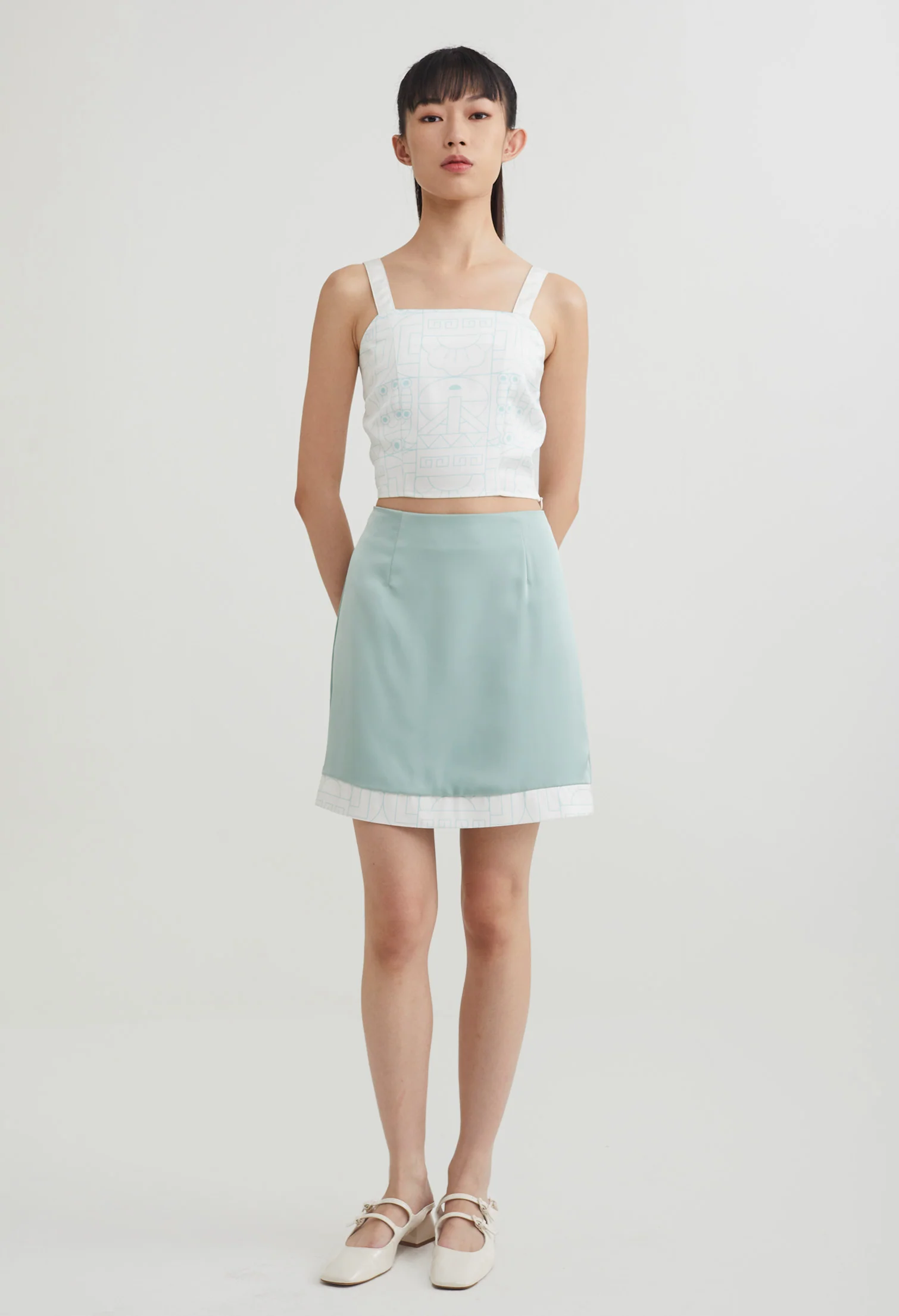 Cherki Trim A-Line Mini Skirt