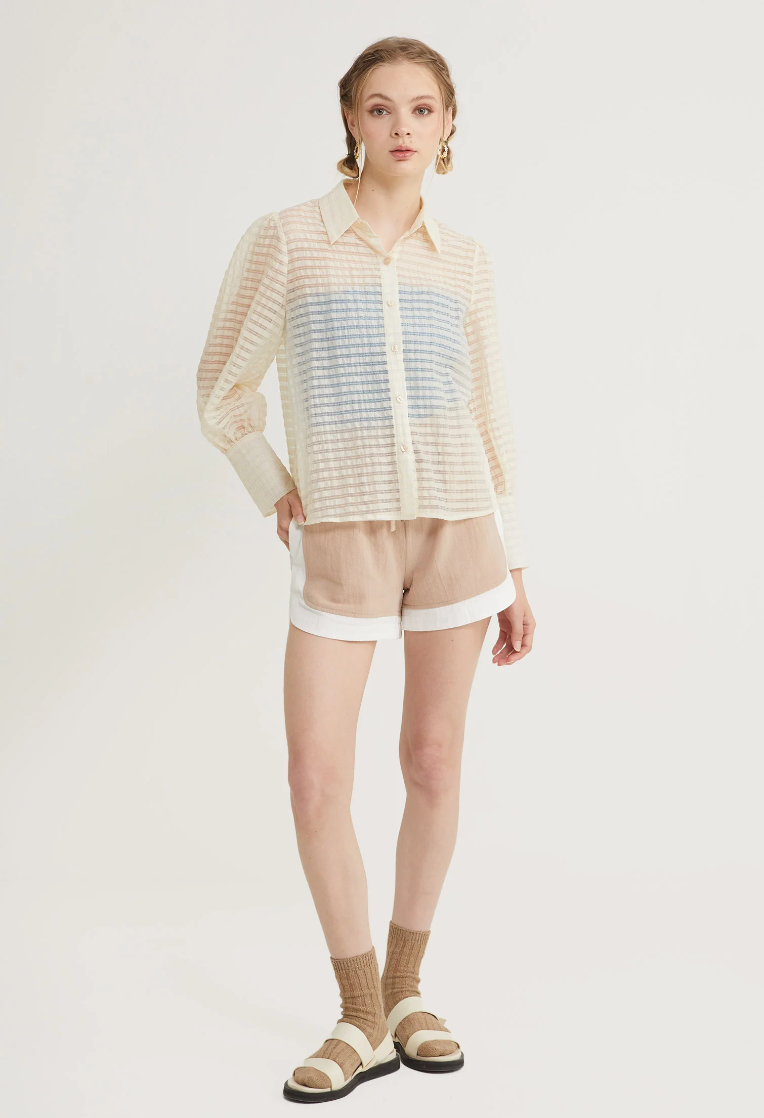 Sunset Sheer Long Sleeves Top