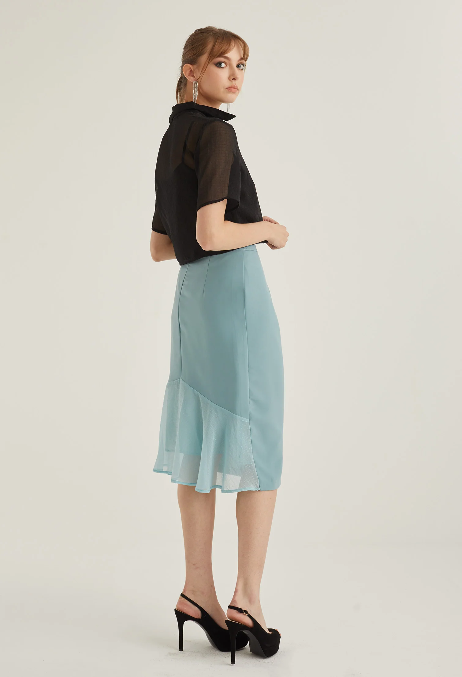 Office High Waist Midi Pencil Skirt