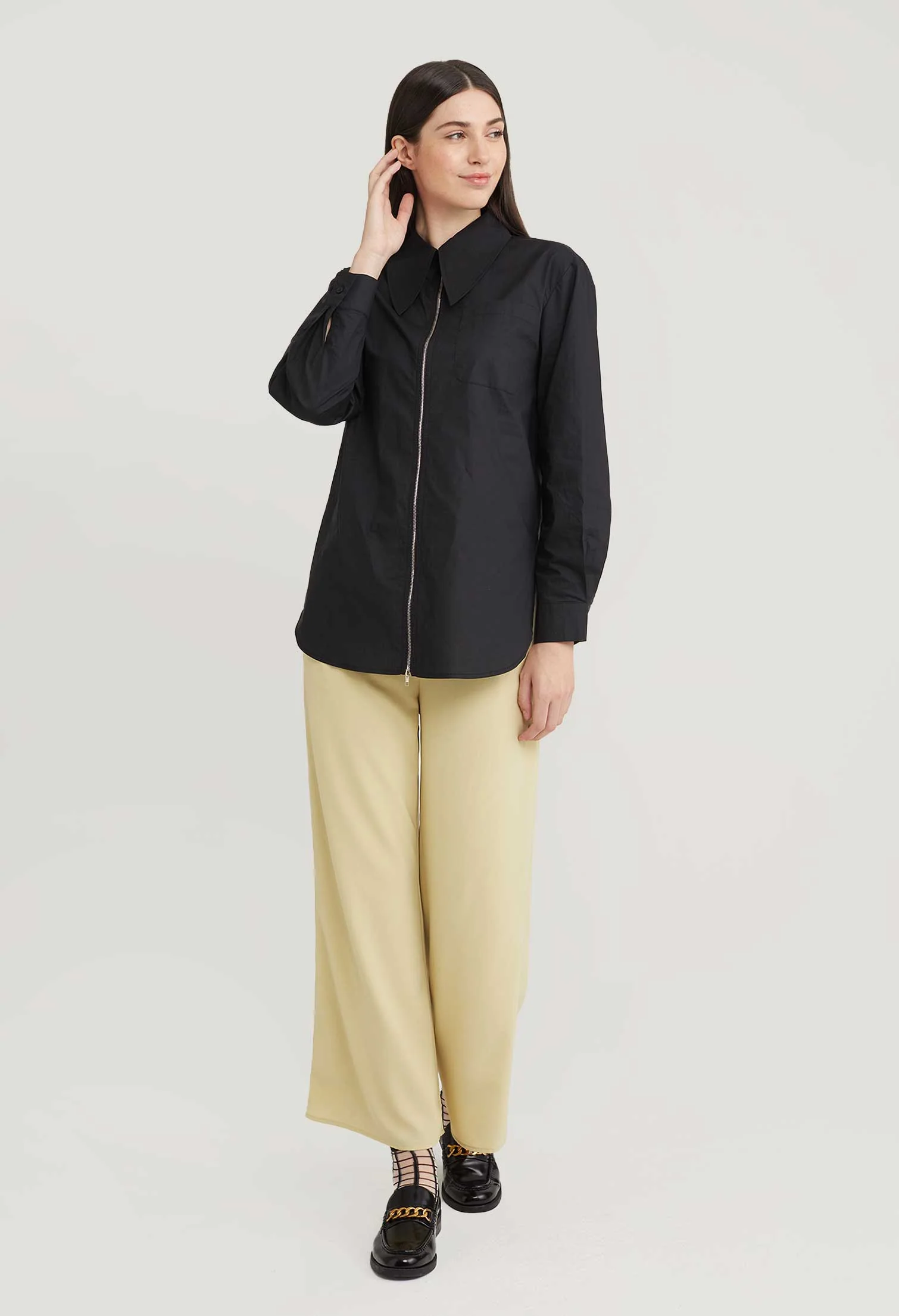 Jennie Zipper Long Blouse