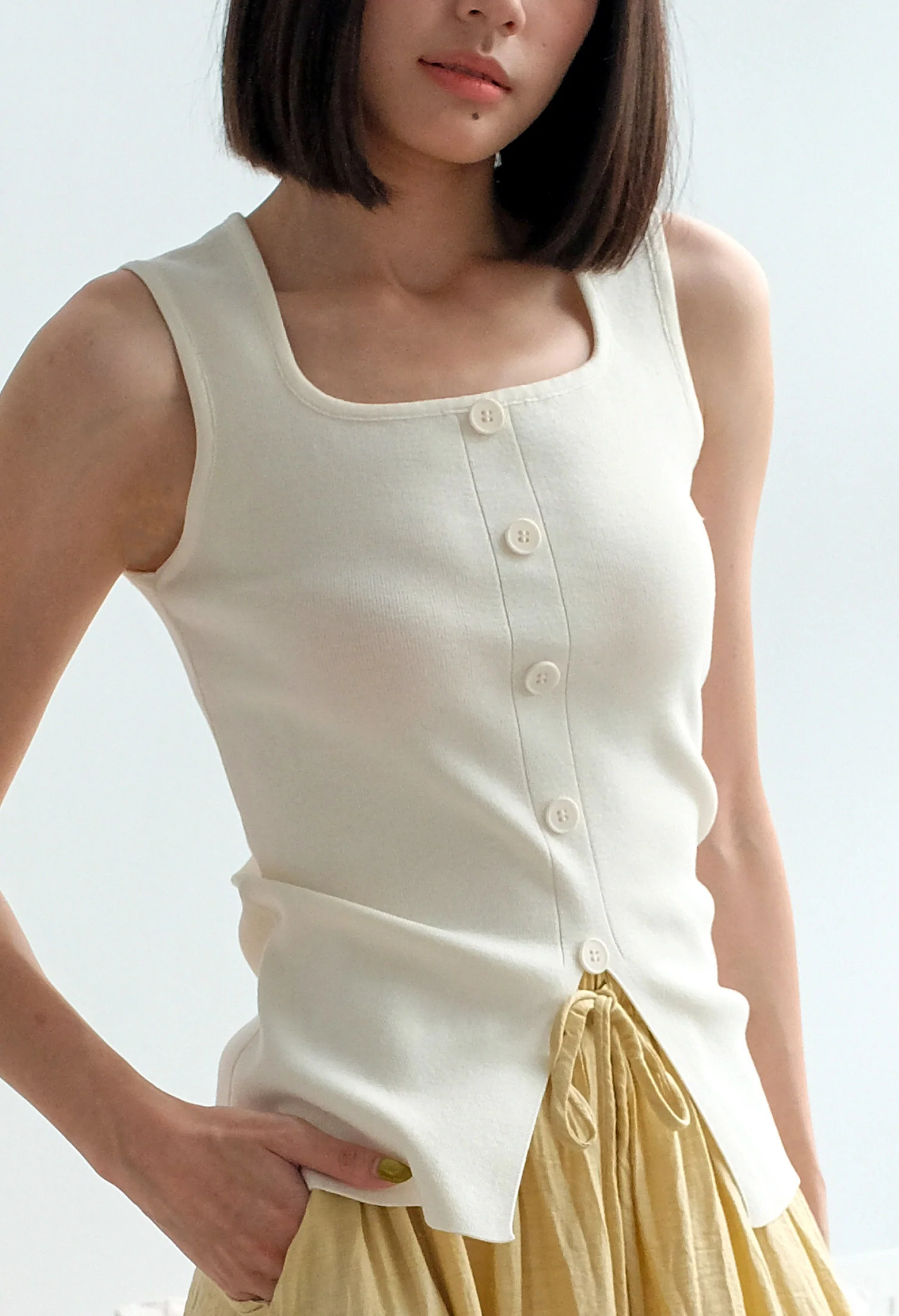 Nova Bloom Knitted Vest Maxi Skirt Two-piece