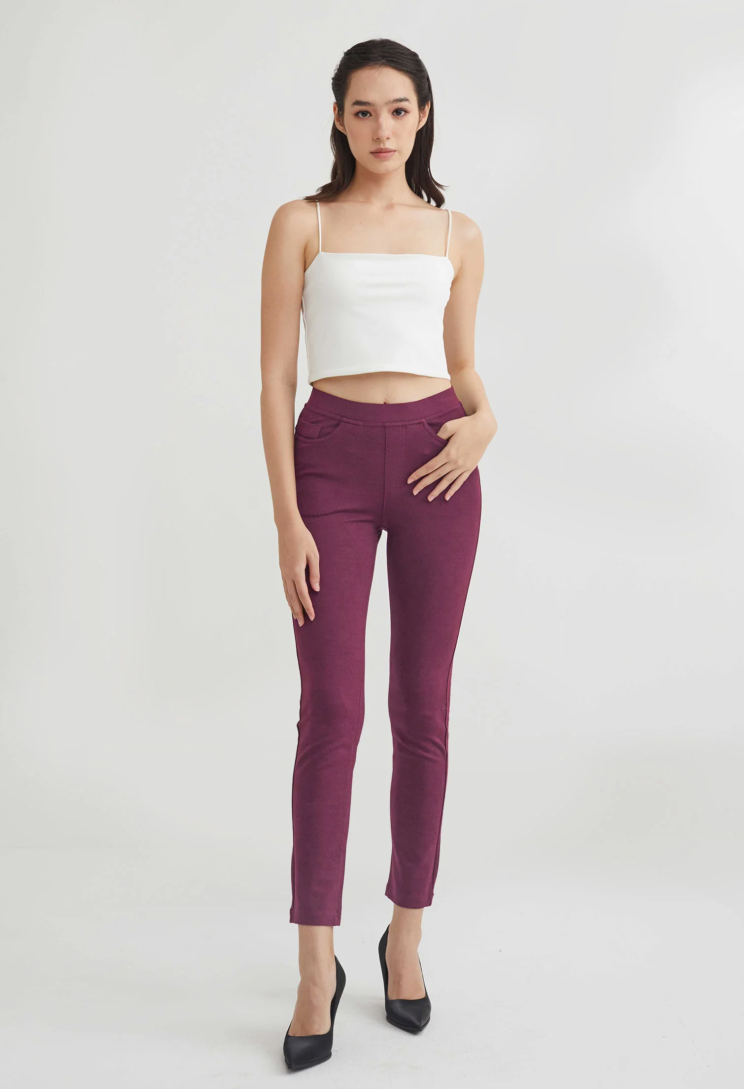 Tapered Elastic Trousers