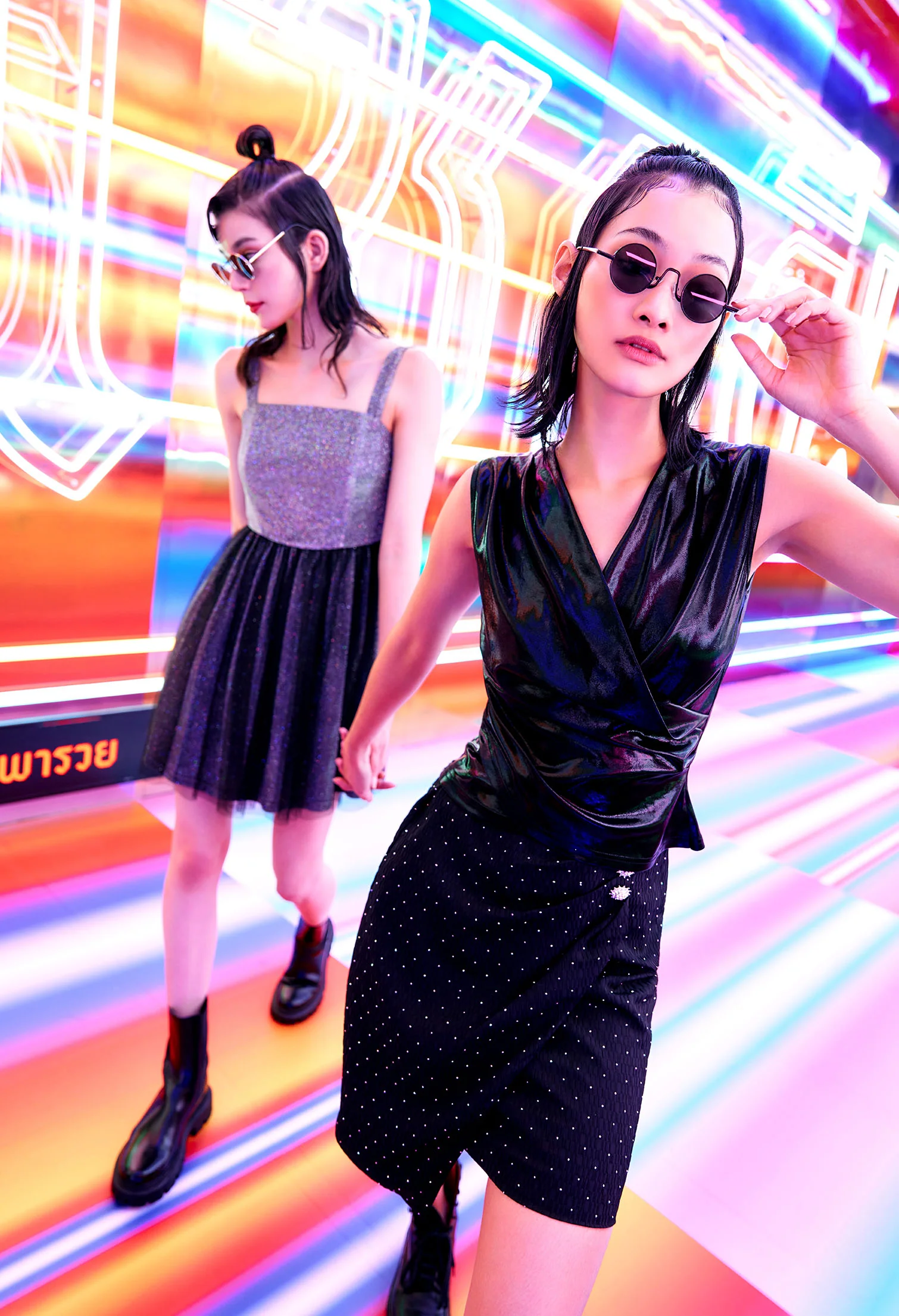 Metallic Ruched Sleeveless Top