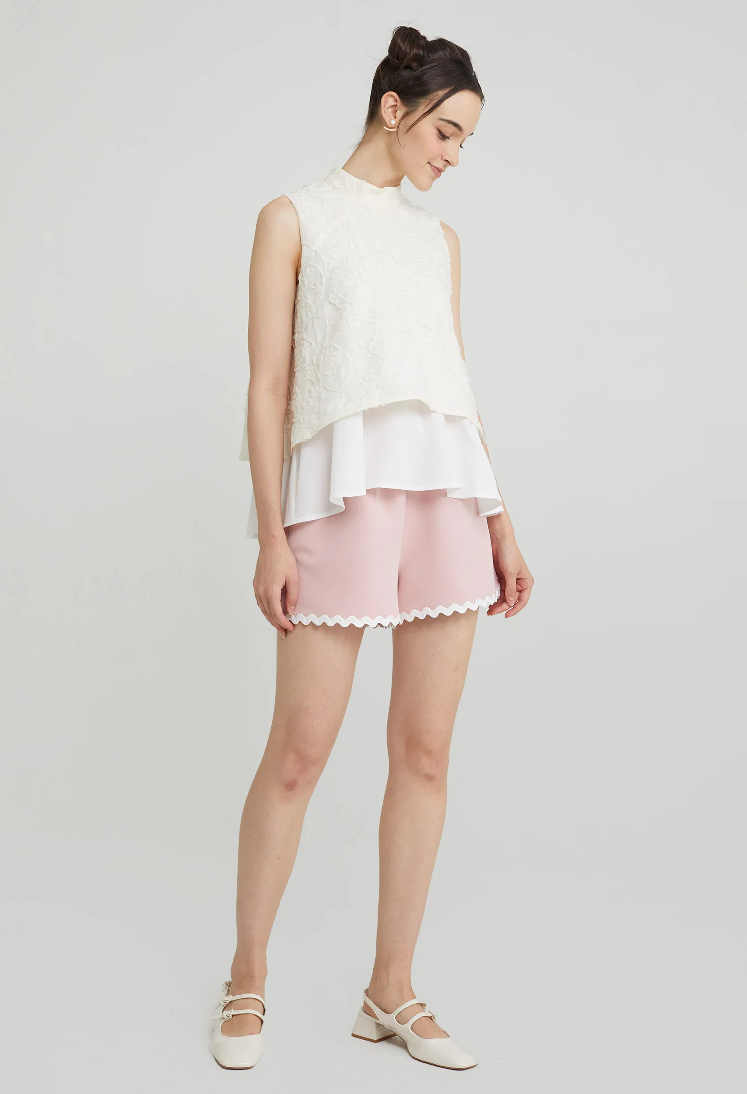 Peony Embroidered Sleeveless Top