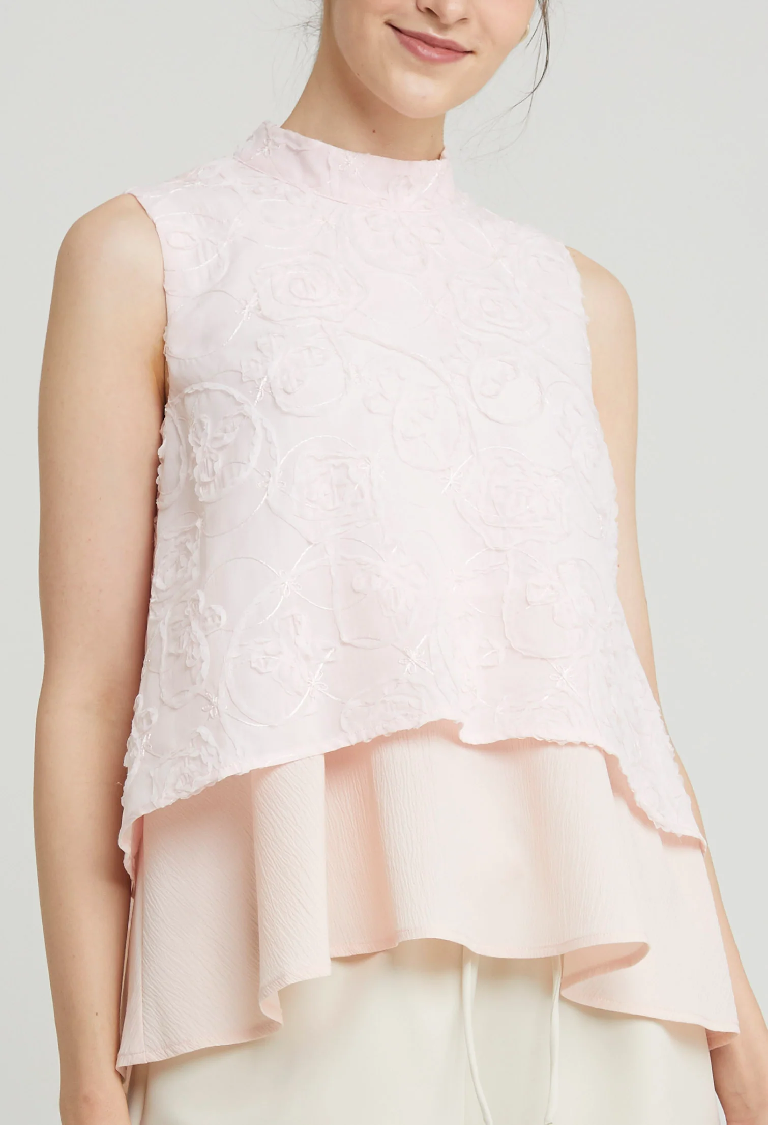 Peony Embroidered Sleeveless Top