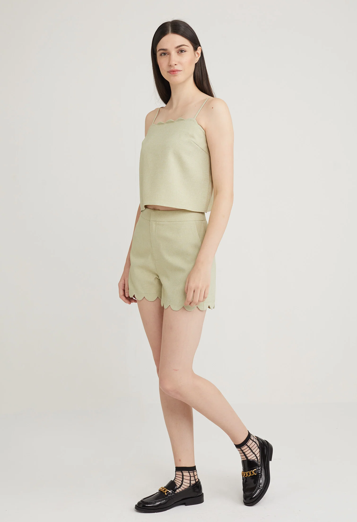 Scalloped Hem Tank Top