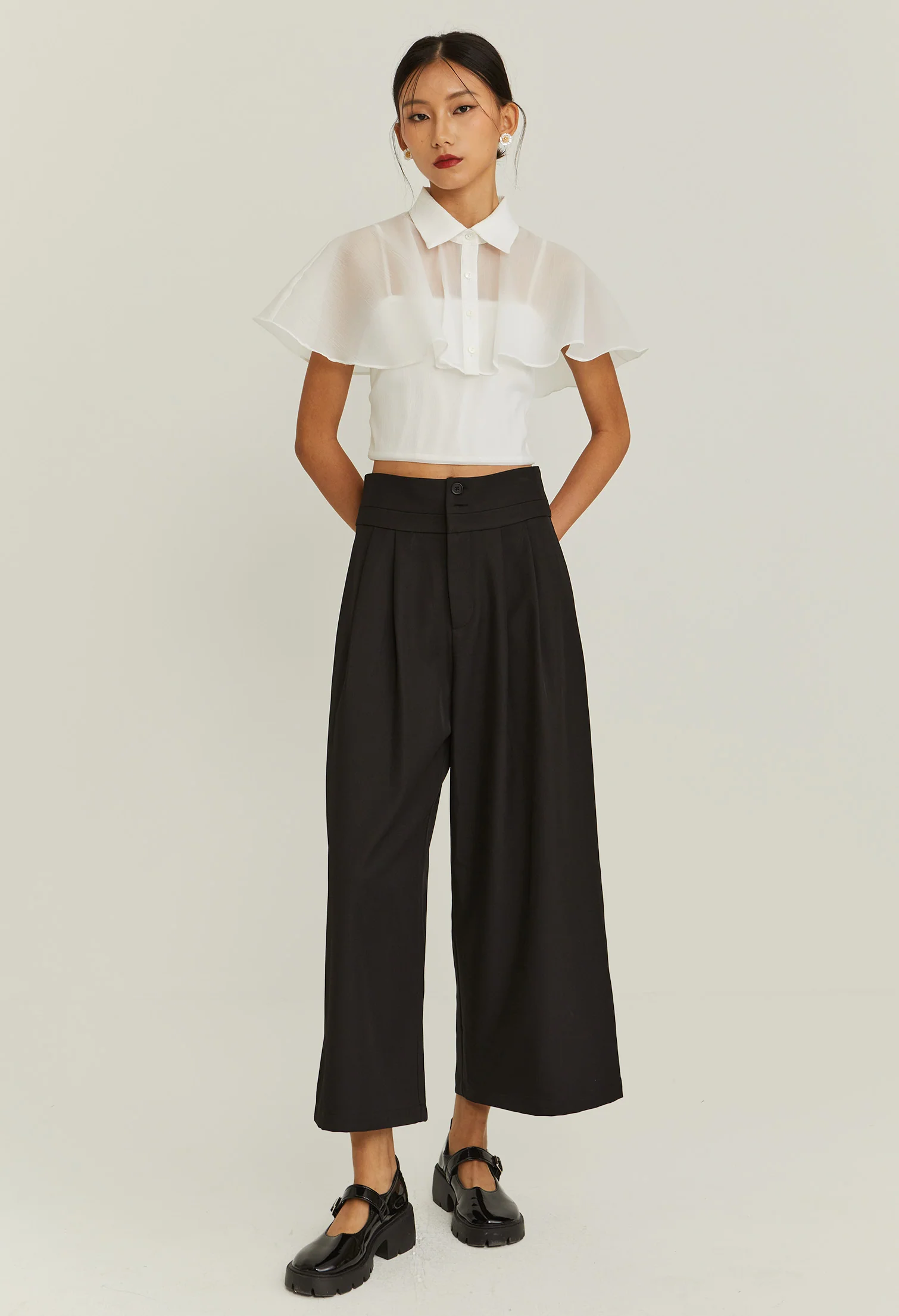 Skybound Sheer Cape Top